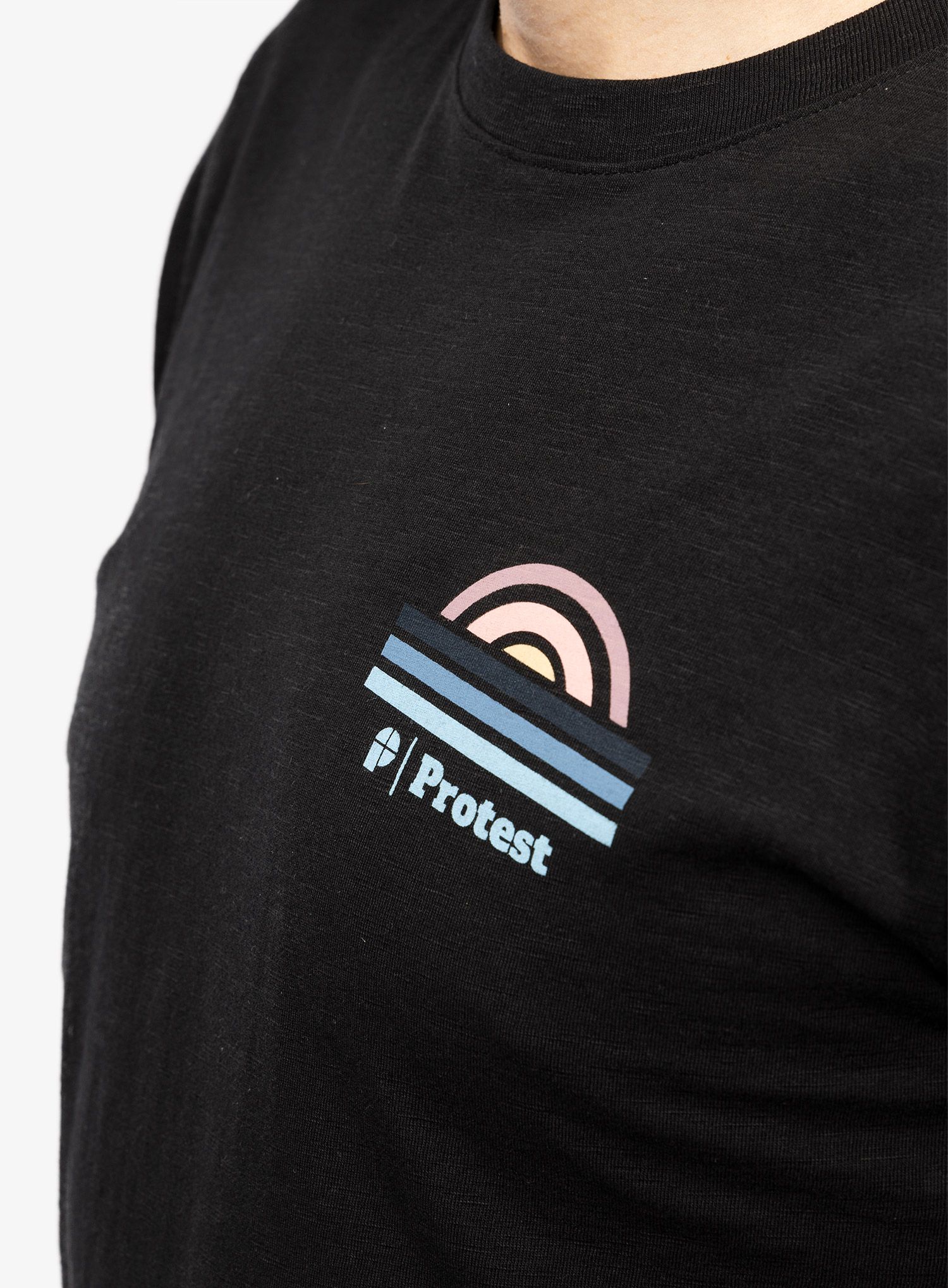 Футболка з принтом Protest Prtholbox T-Shirt - true black