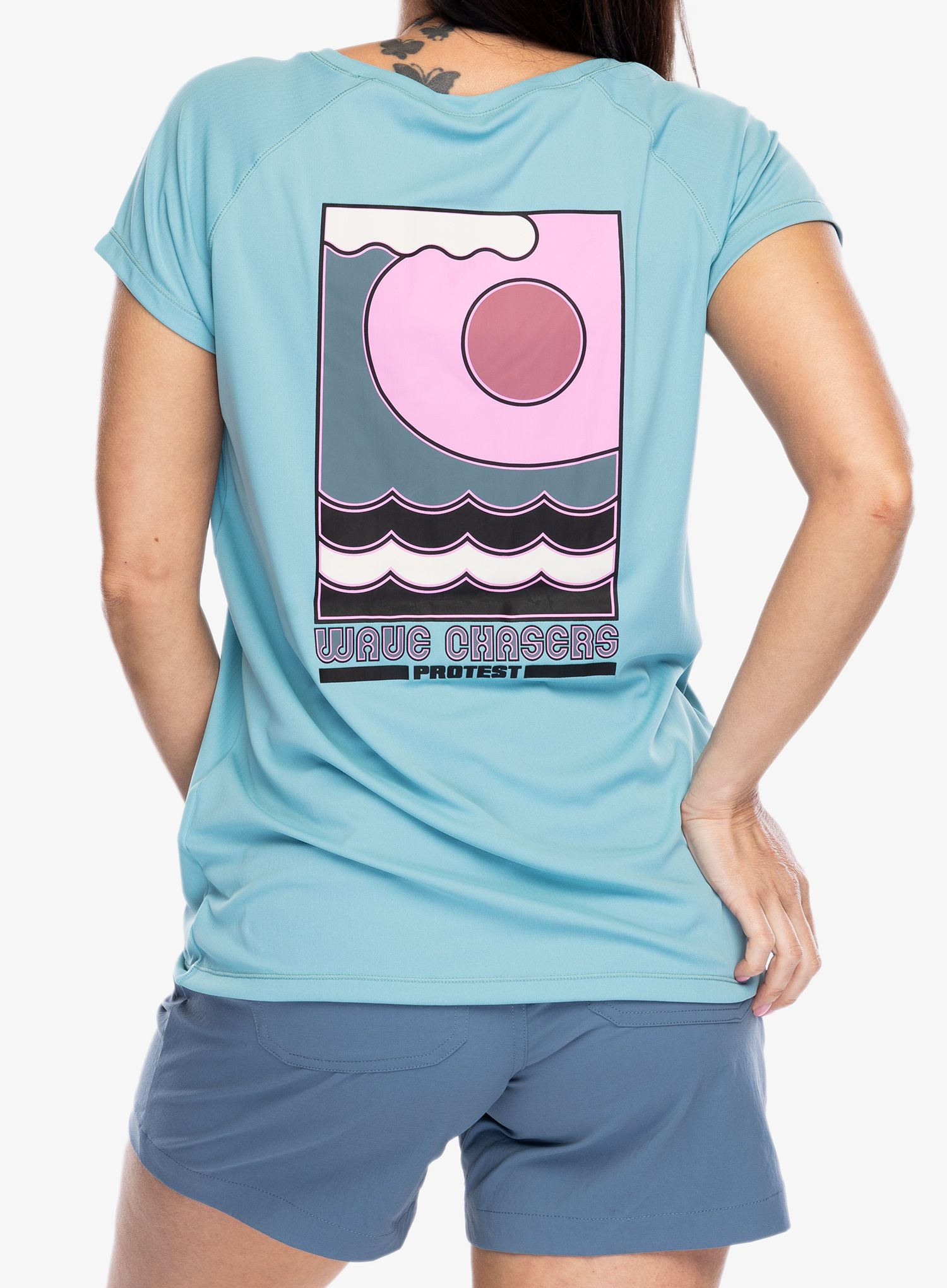 Швидковисихаюча футболка жіночий Protest Prtixy Surf T Short Sleeves - vision blue