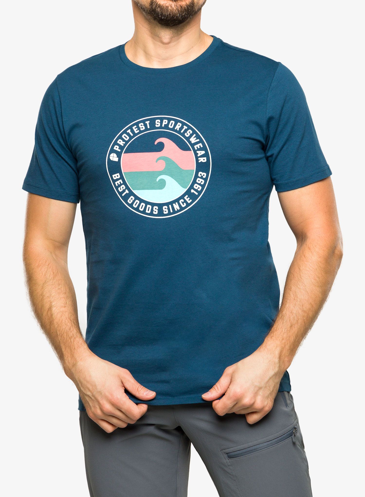 Футболка з принтом Protest Prtsharm T-Shirt - blue