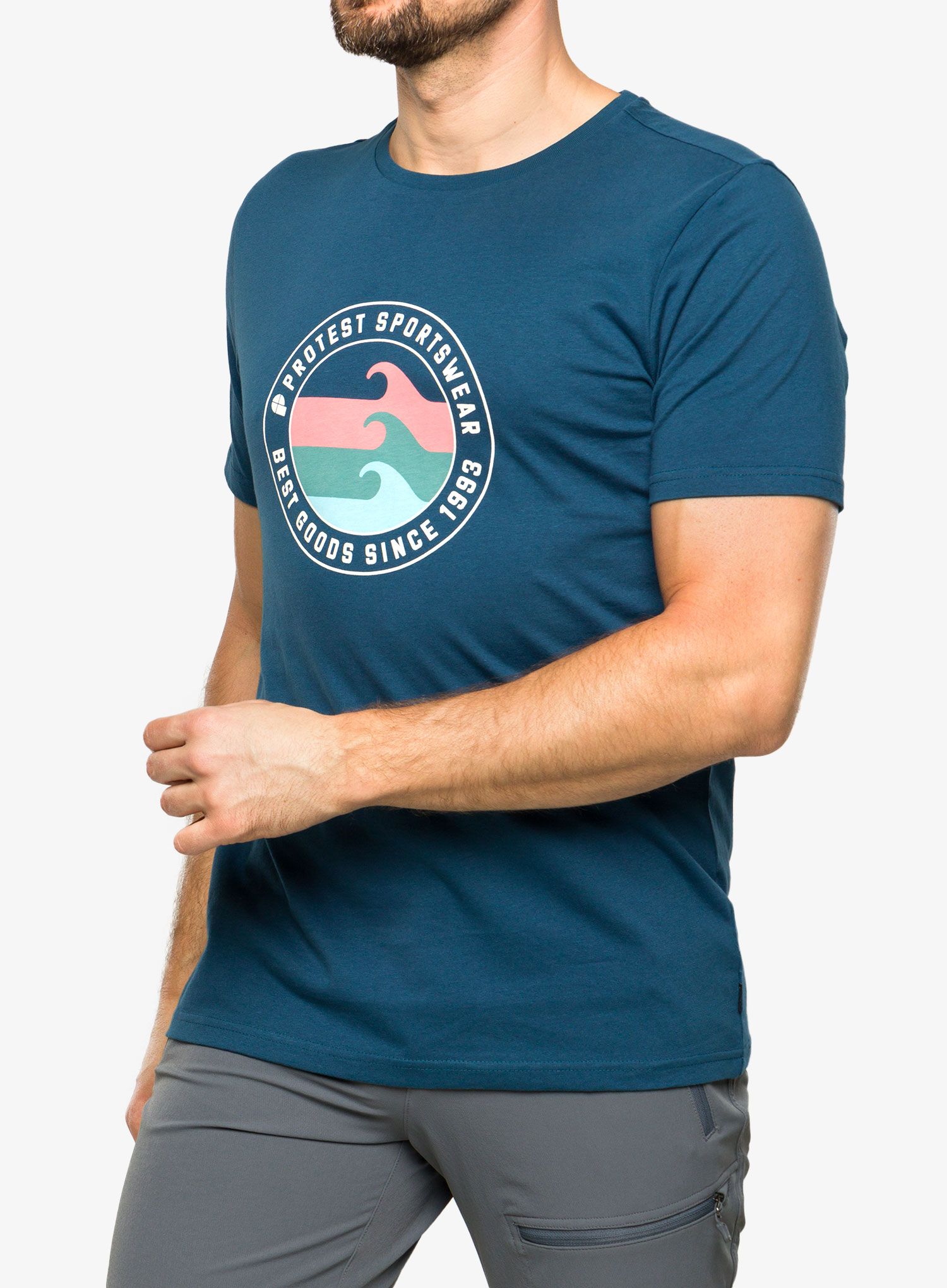 Футболка з принтом Protest Prtsharm T-Shirt - blue