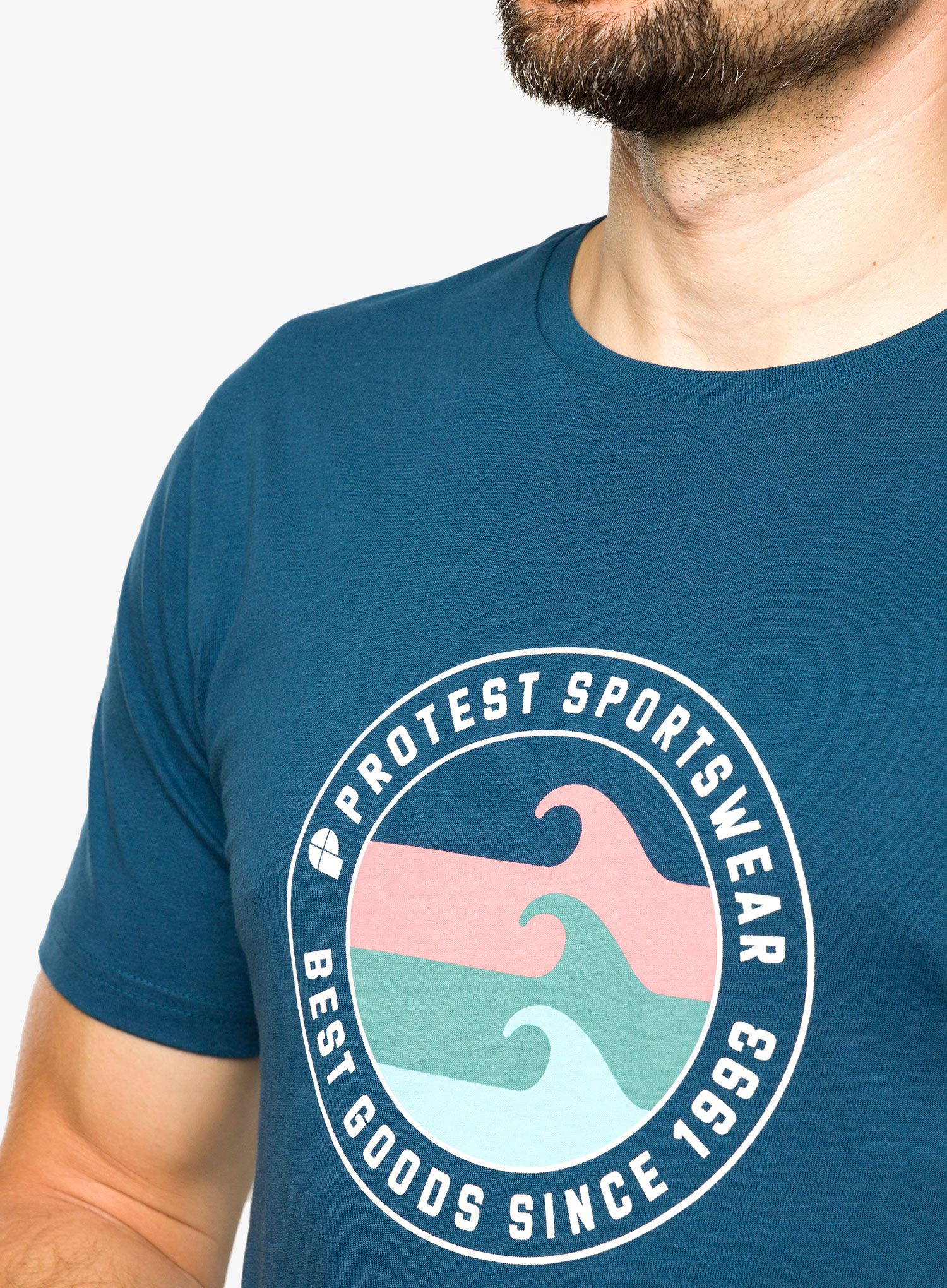 Футболка з принтом Protest Prtsharm T-Shirt - blue