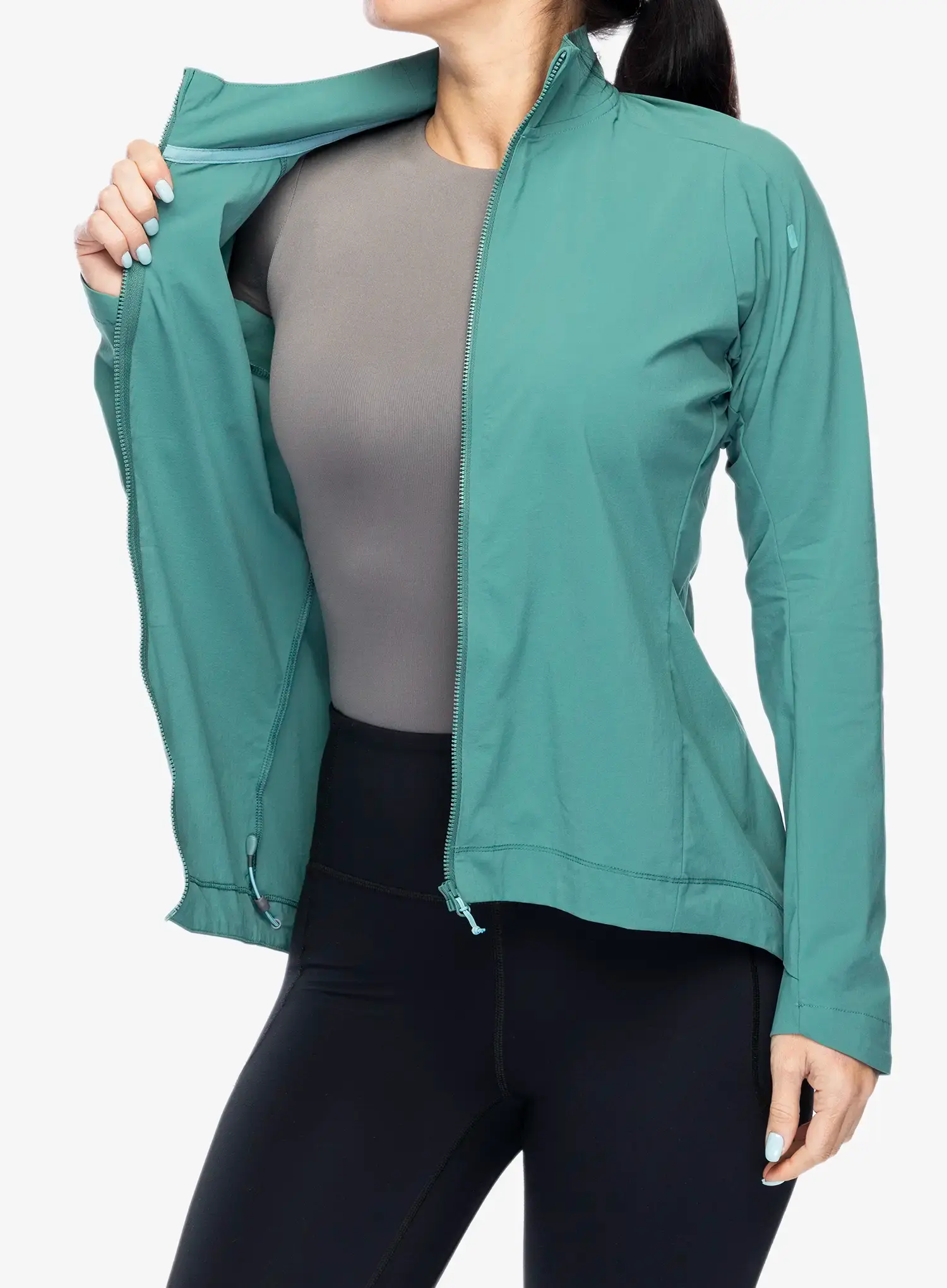 Жіноча велофутболка Rab Cinder Borealis Jacket - eucalyptus