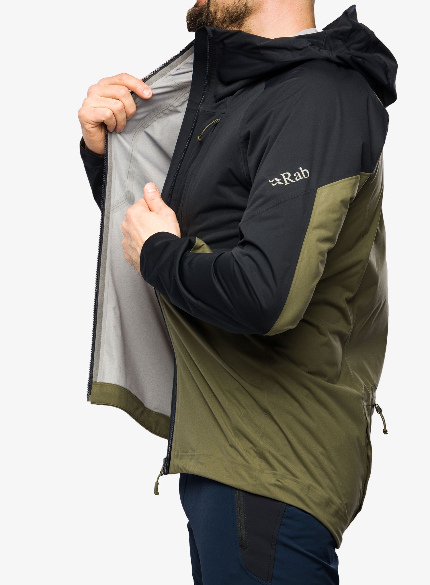 Куртка дощовик Rab Cinder Kinetic Jacket - light khaki/beluga