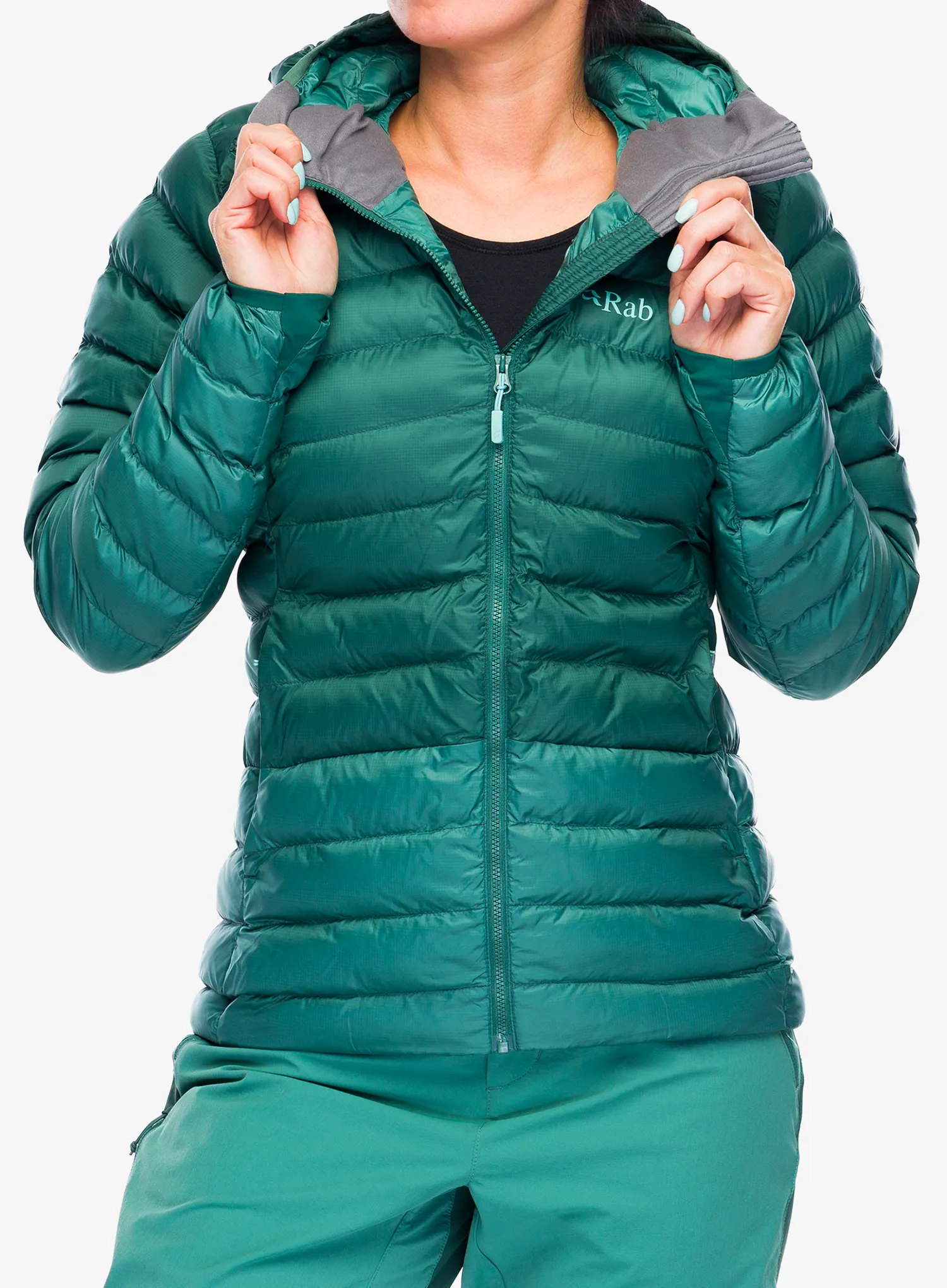 Куртка утеплена жіноча Rab Cirrus Alpine - green slate/eucalyptus