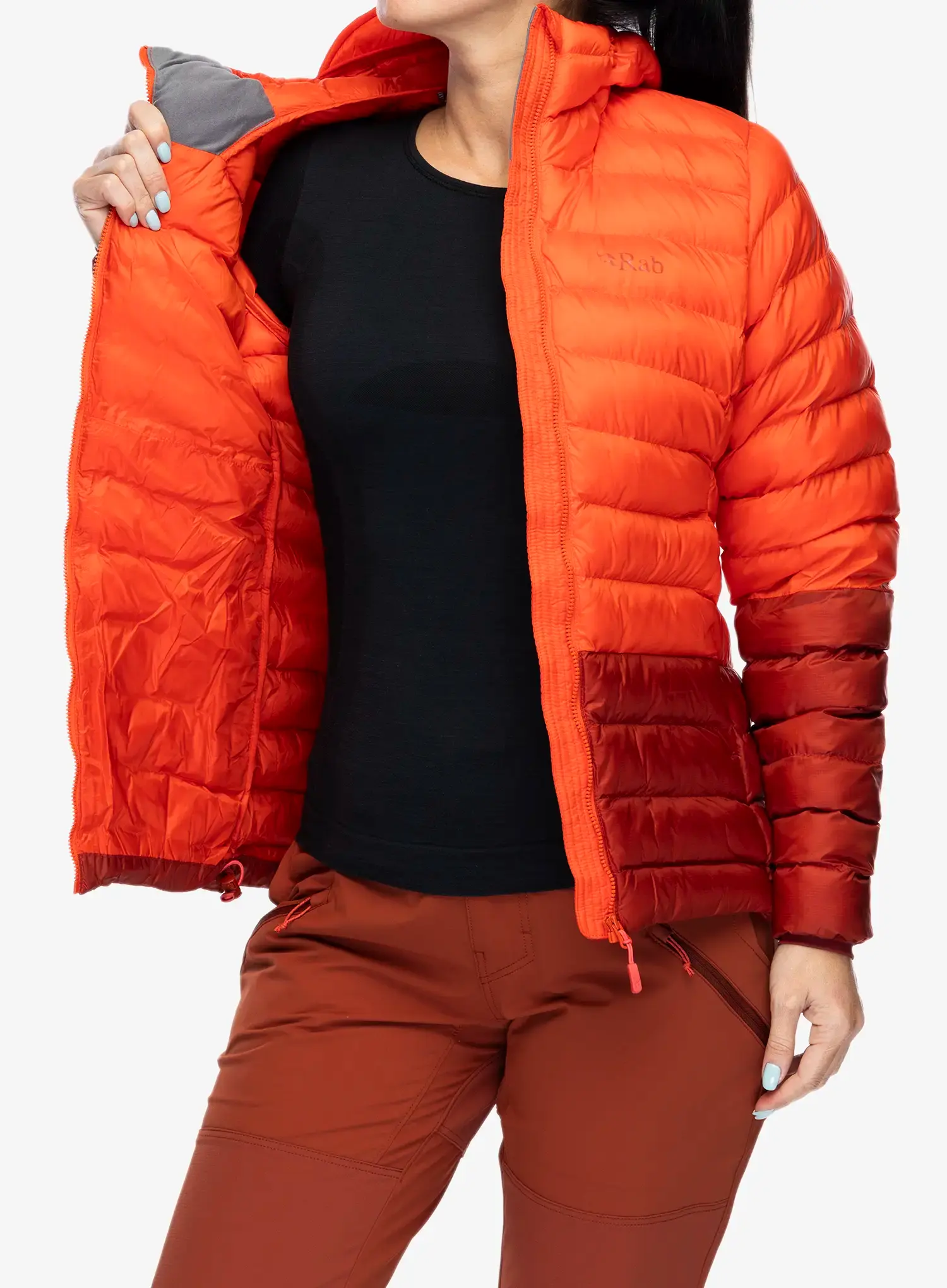 Куртка утеплена жіноча Rab Cirrus Alpine - red grapefruit/tuscan red