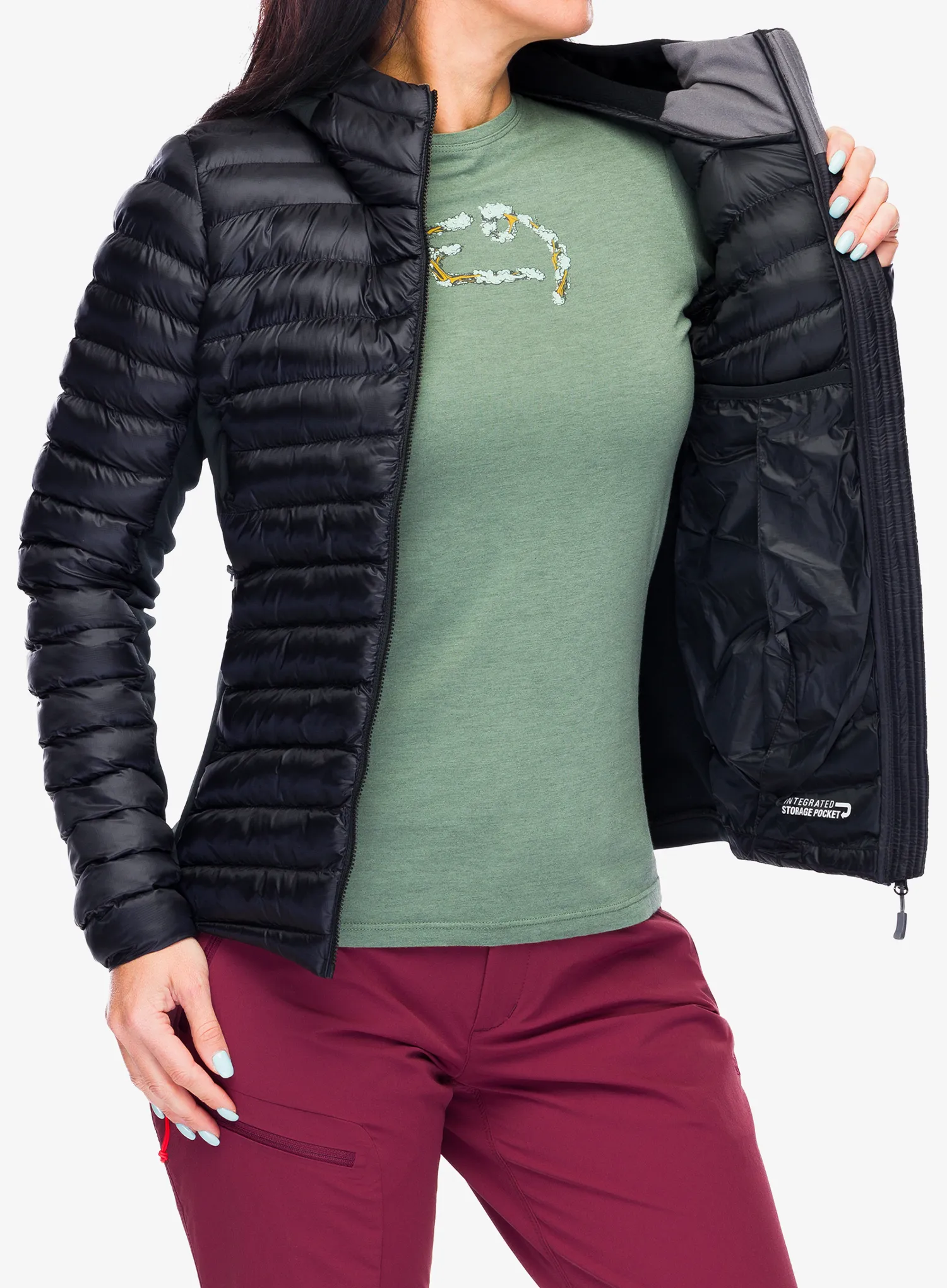 Куртка утеплена жіноча Rab Cirrus Flex Hoody - black