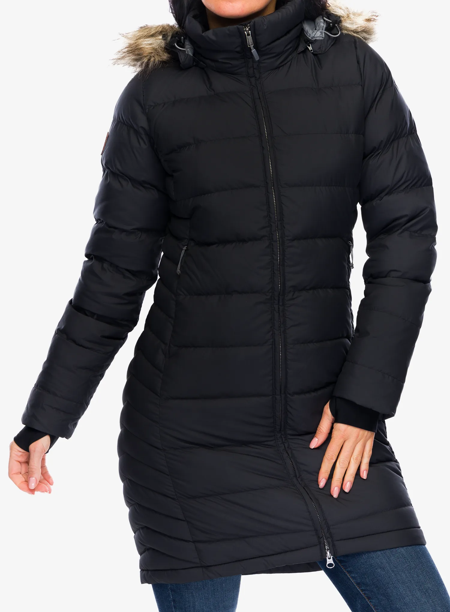 Плащ пуховий жіночий Rab Deep Cover Parka - black