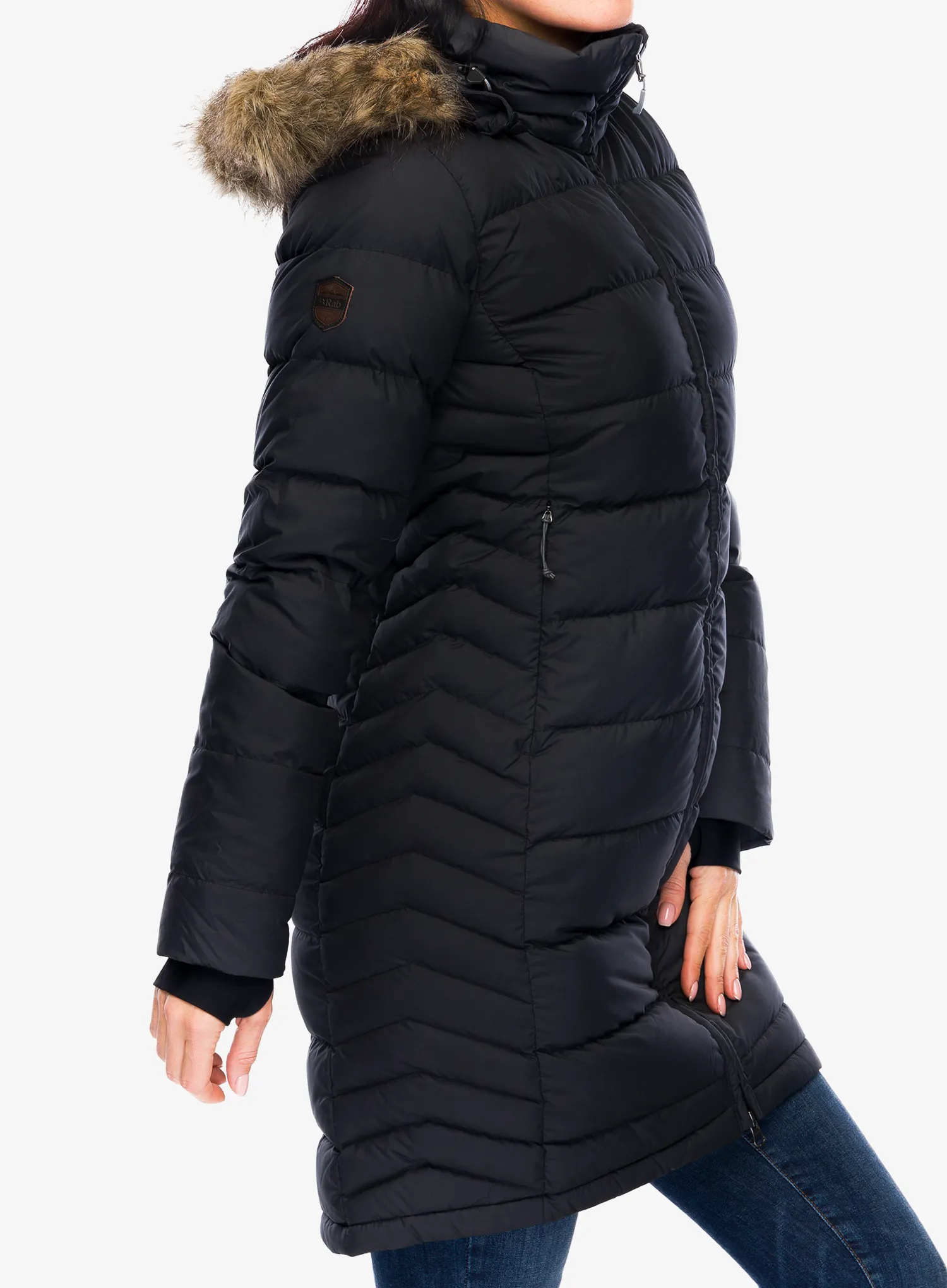 Плащ пуховий жіночий Rab Deep Cover Parka - black