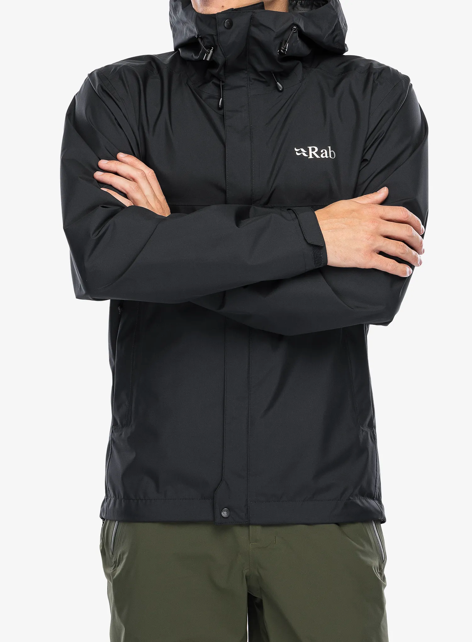 Куртка дощовик Rab Downpour Eco Jacket - black
