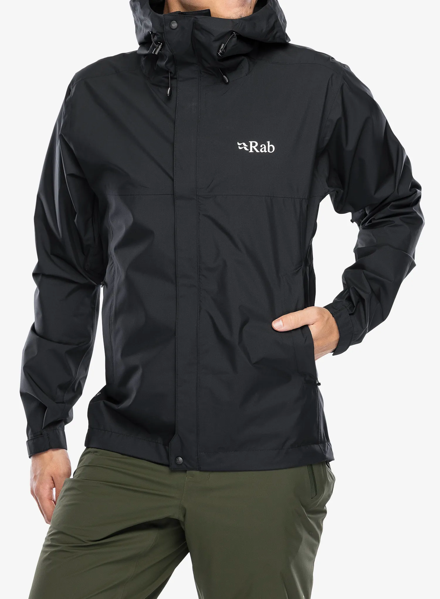 Куртка дощовик Rab Downpour Eco Jacket - black