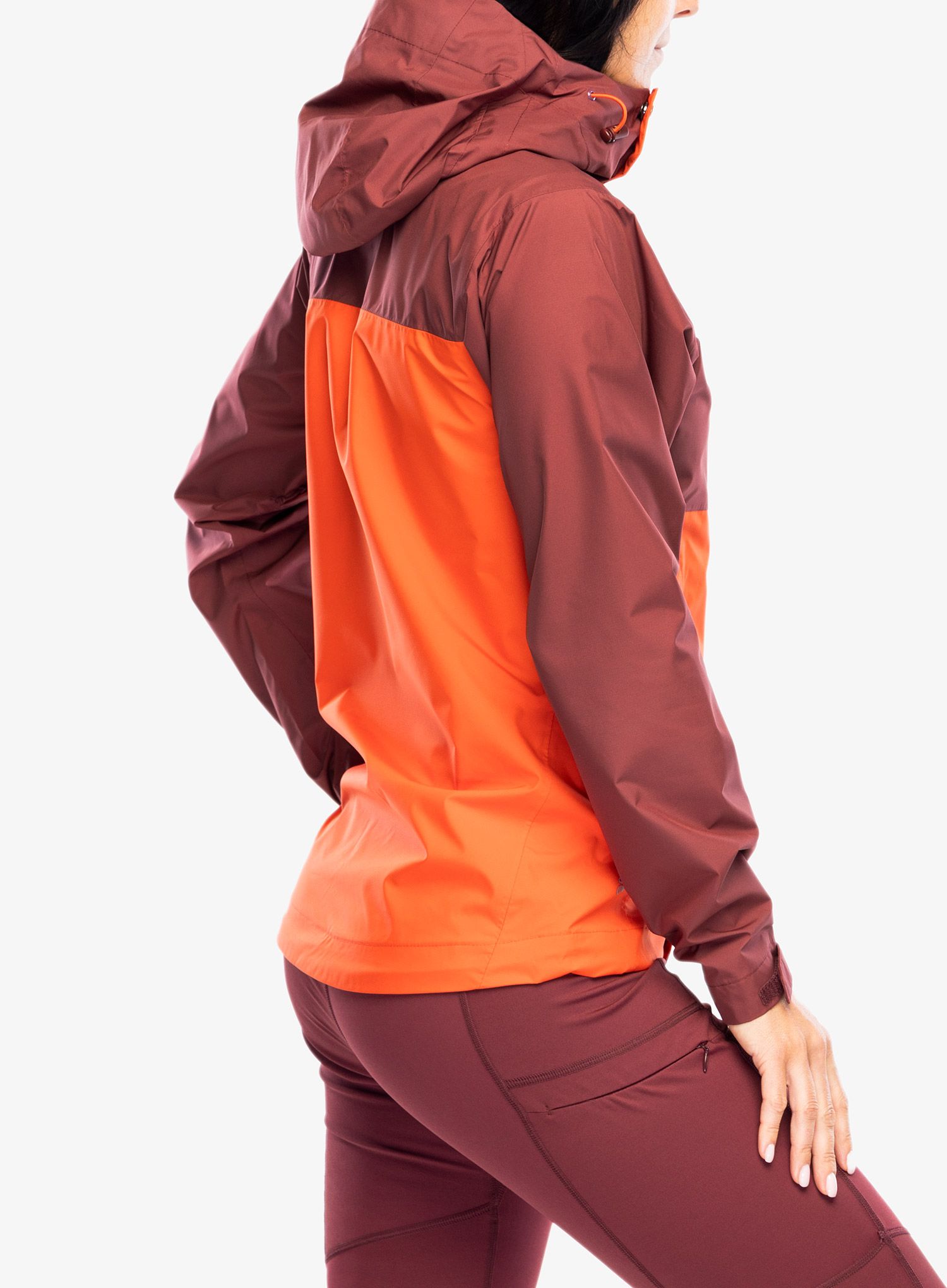 Куртка дощовик жіноча Rab Downpour Eco Jacket - deep heather/red grapefruit