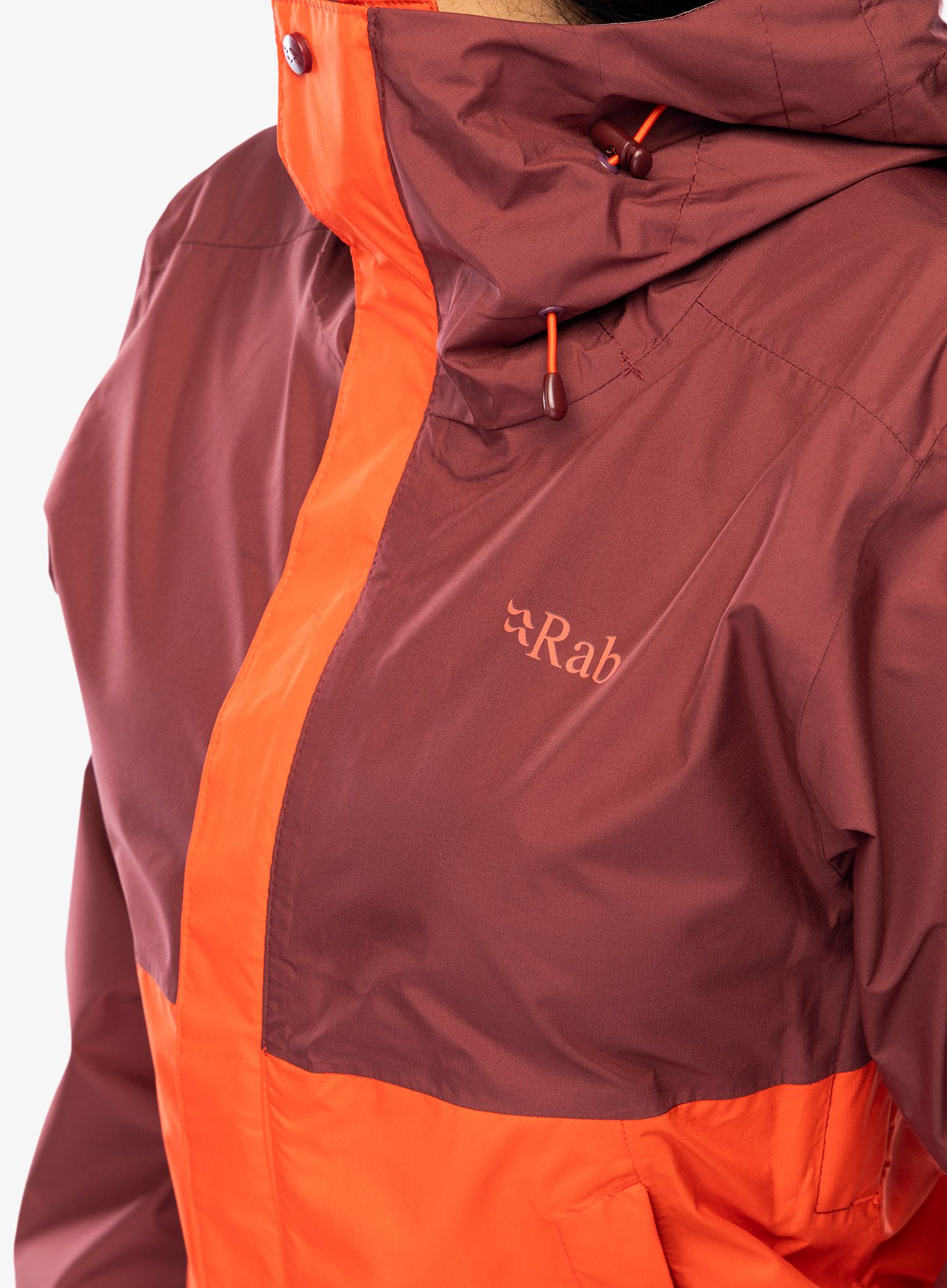 Куртка дощовик жіноча Rab Downpour Eco Jacket - deep heather/red grapefruit