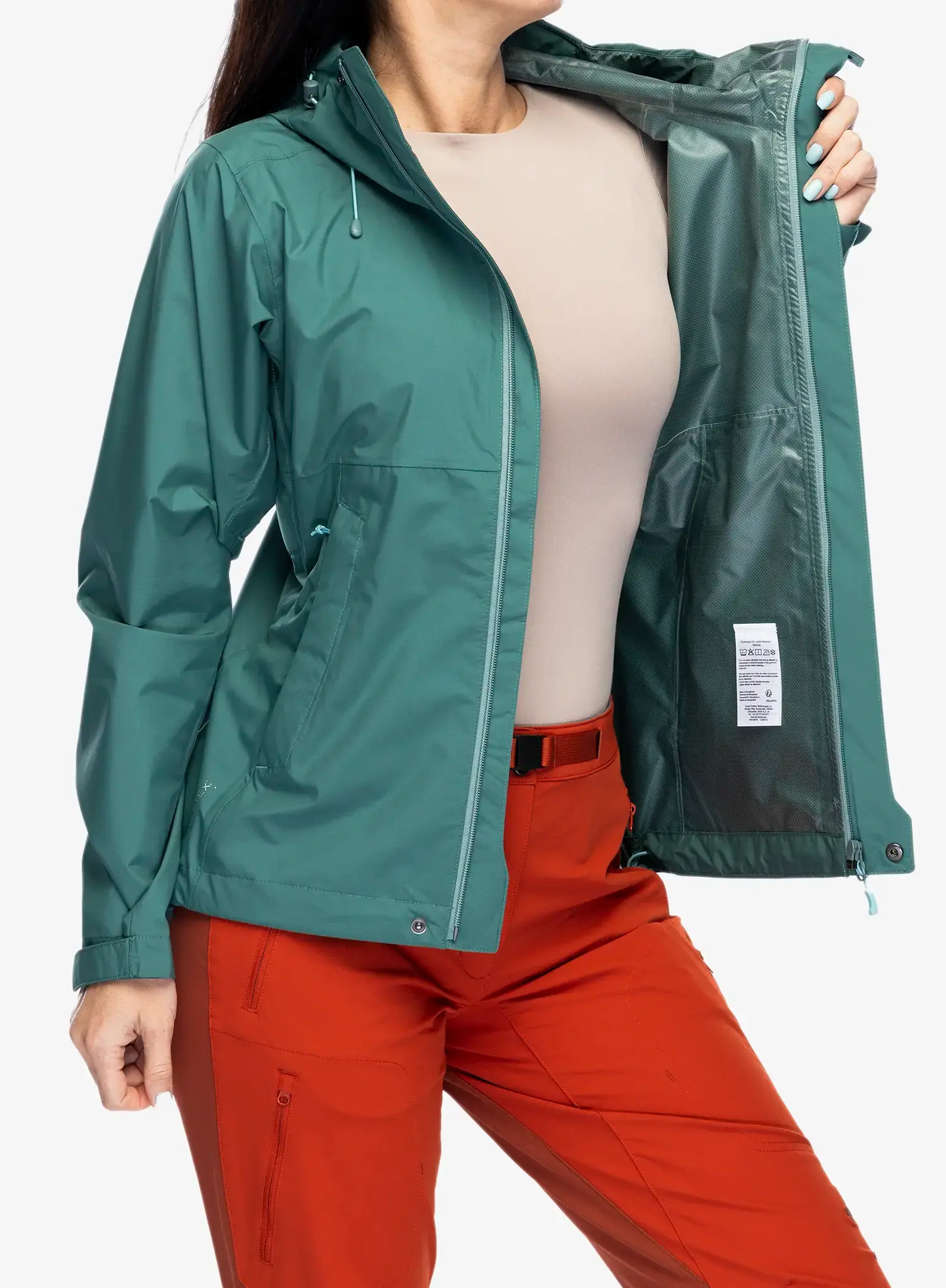 Куртка дощовик жіноча Rab Downpour Eco Jacket - eucalyptus