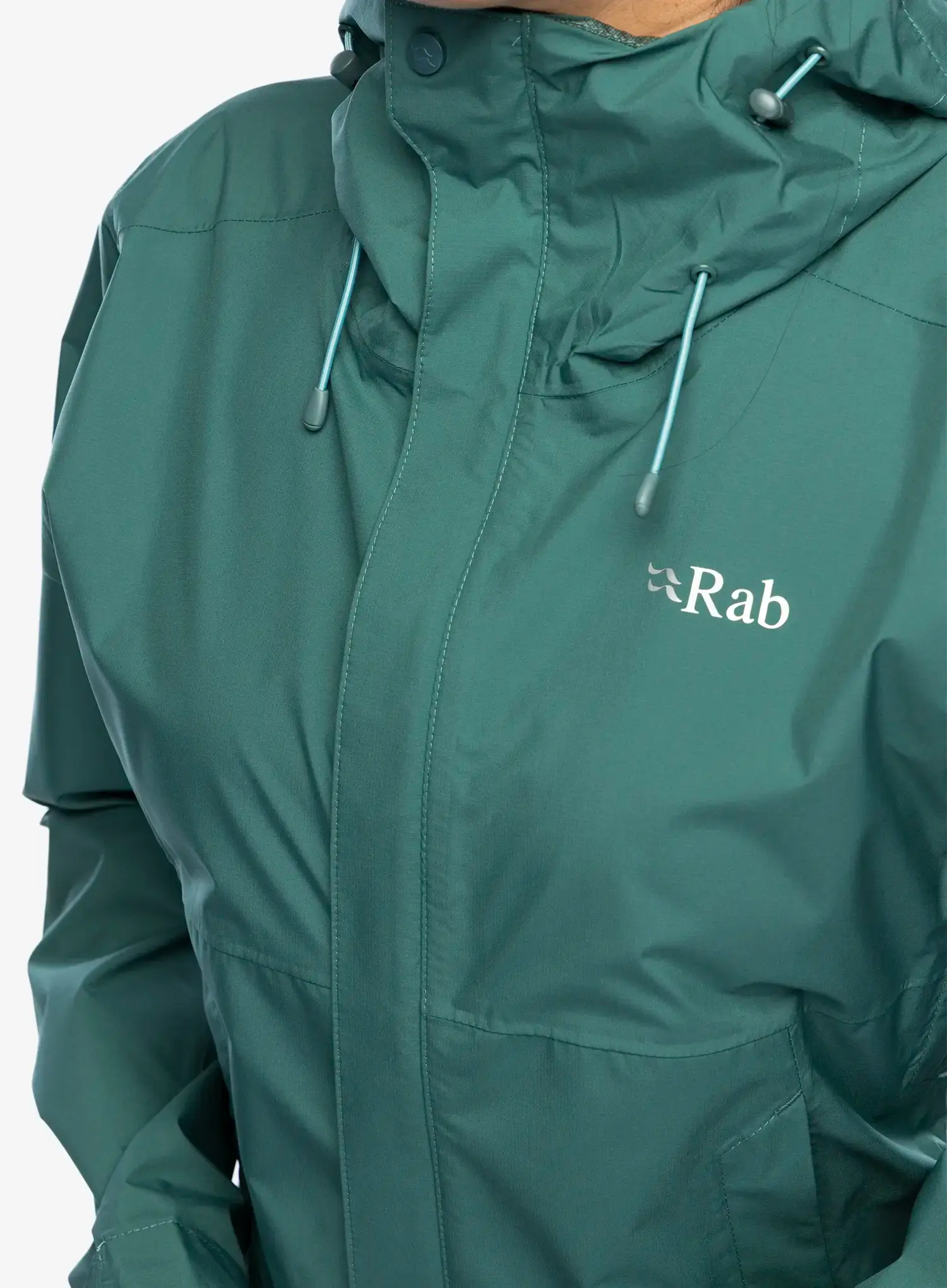 Куртка дощовик жіноча Rab Downpour Eco Jacket - eucalyptus