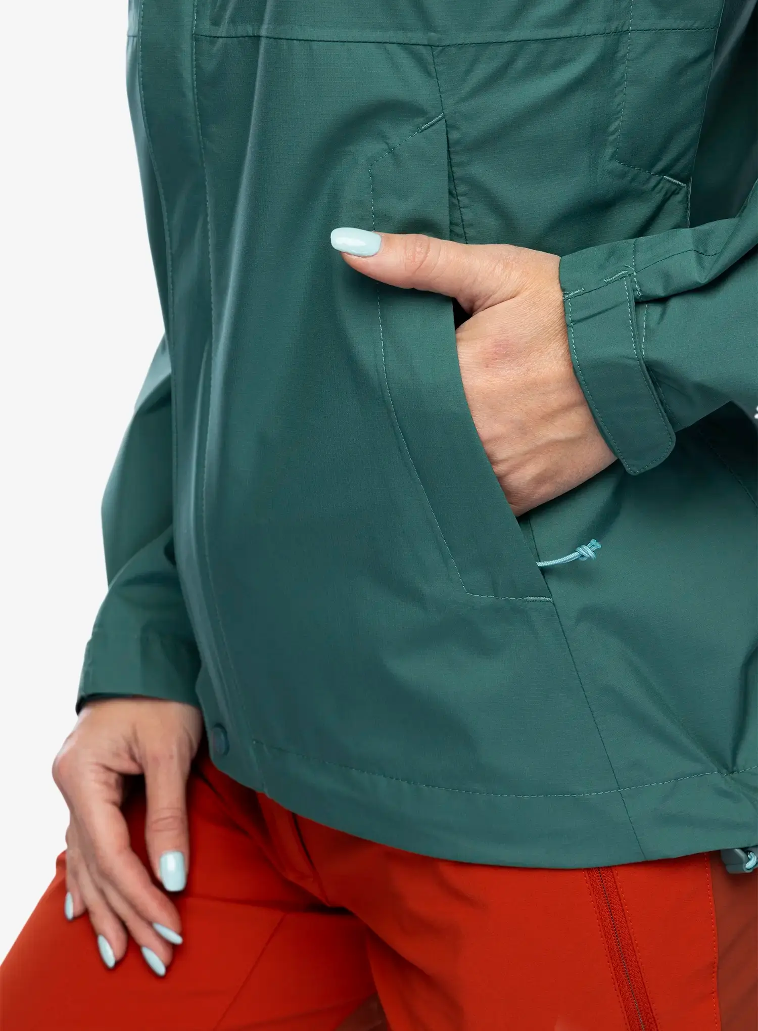 Куртка дощовик жіноча Rab Downpour Eco Jacket - eucalyptus
