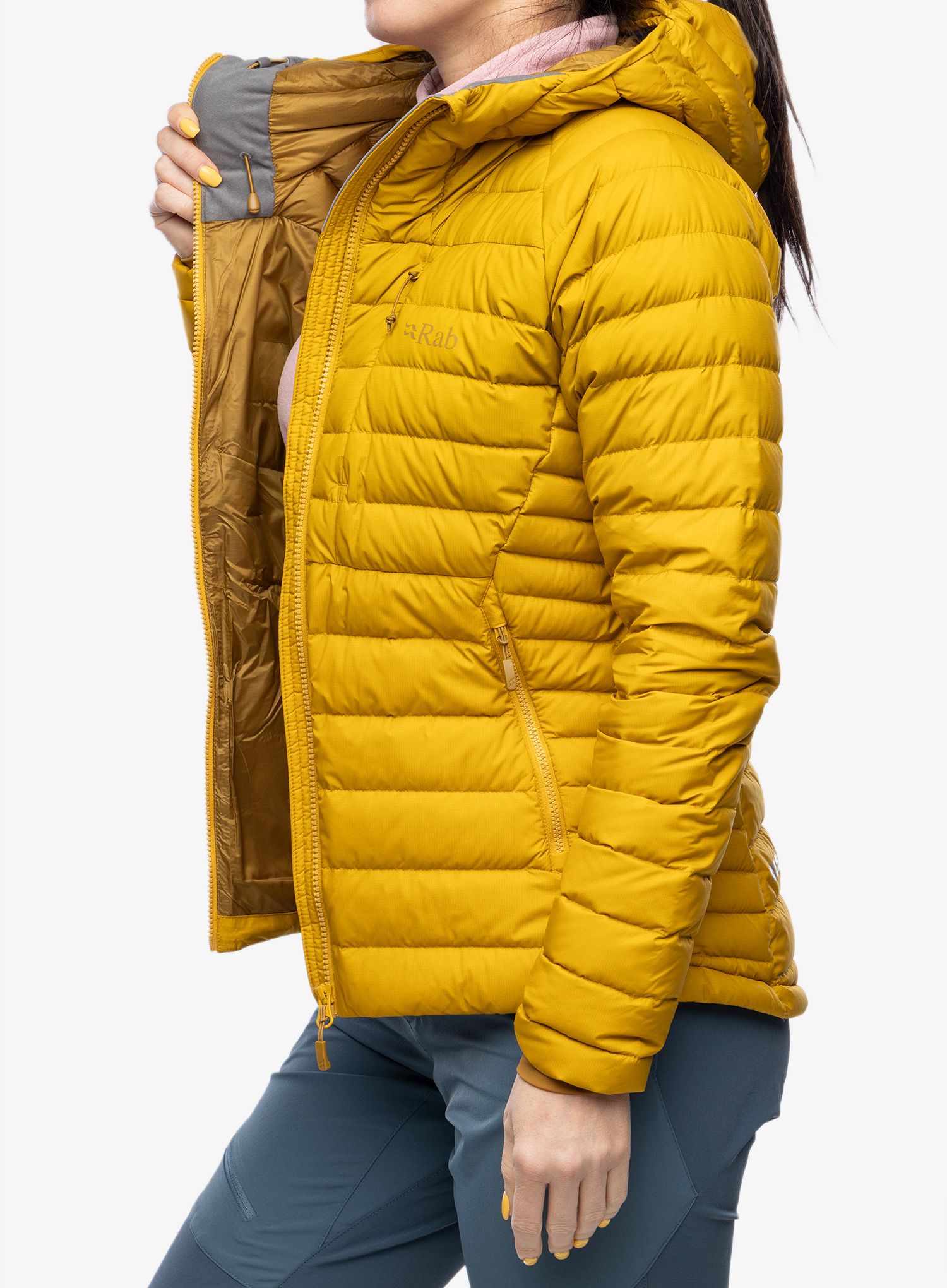 Пуховик жіноча Rab Infinity Microlight Jacket - sahara
