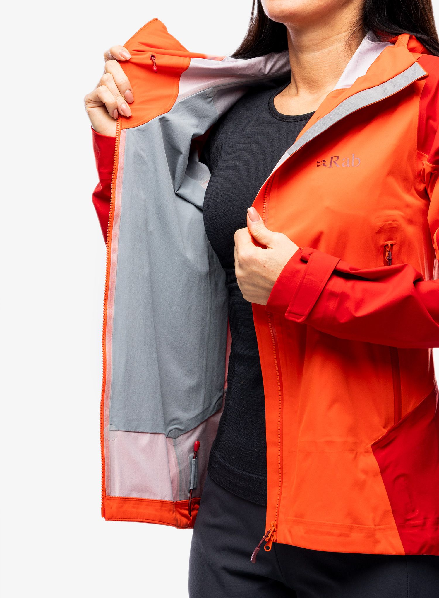 Куртка дощовик жіноча Rab Kinetic Alpine 2.0 Jacket - red grapefruit