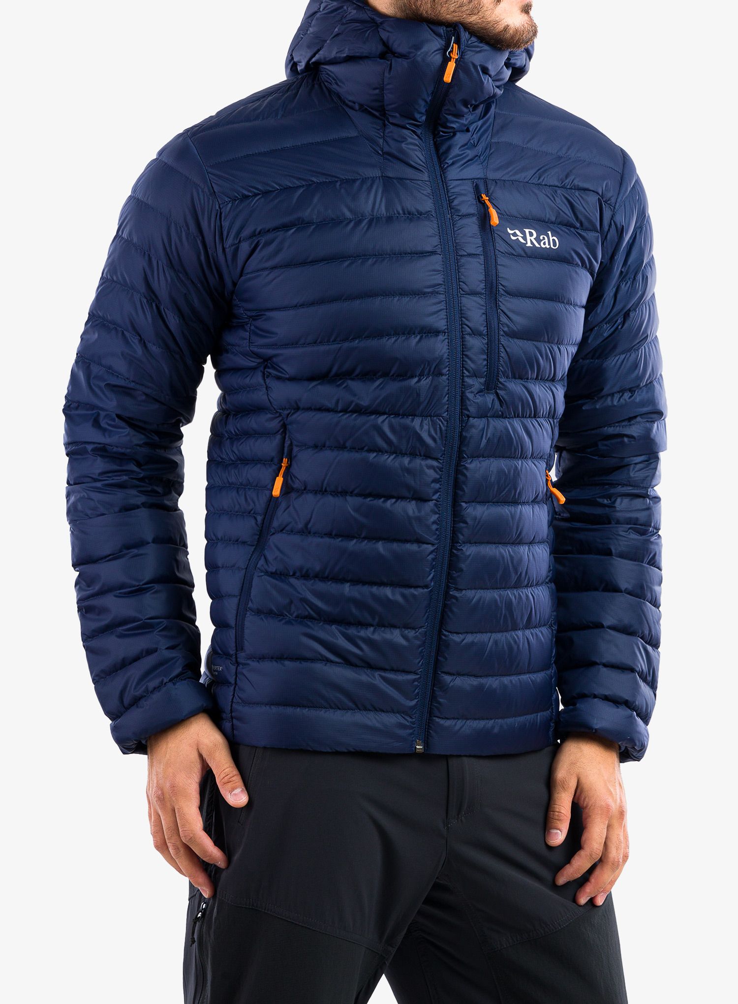 Пуховик Rab Microlight Alpine Jacket - deep ink/marmalade