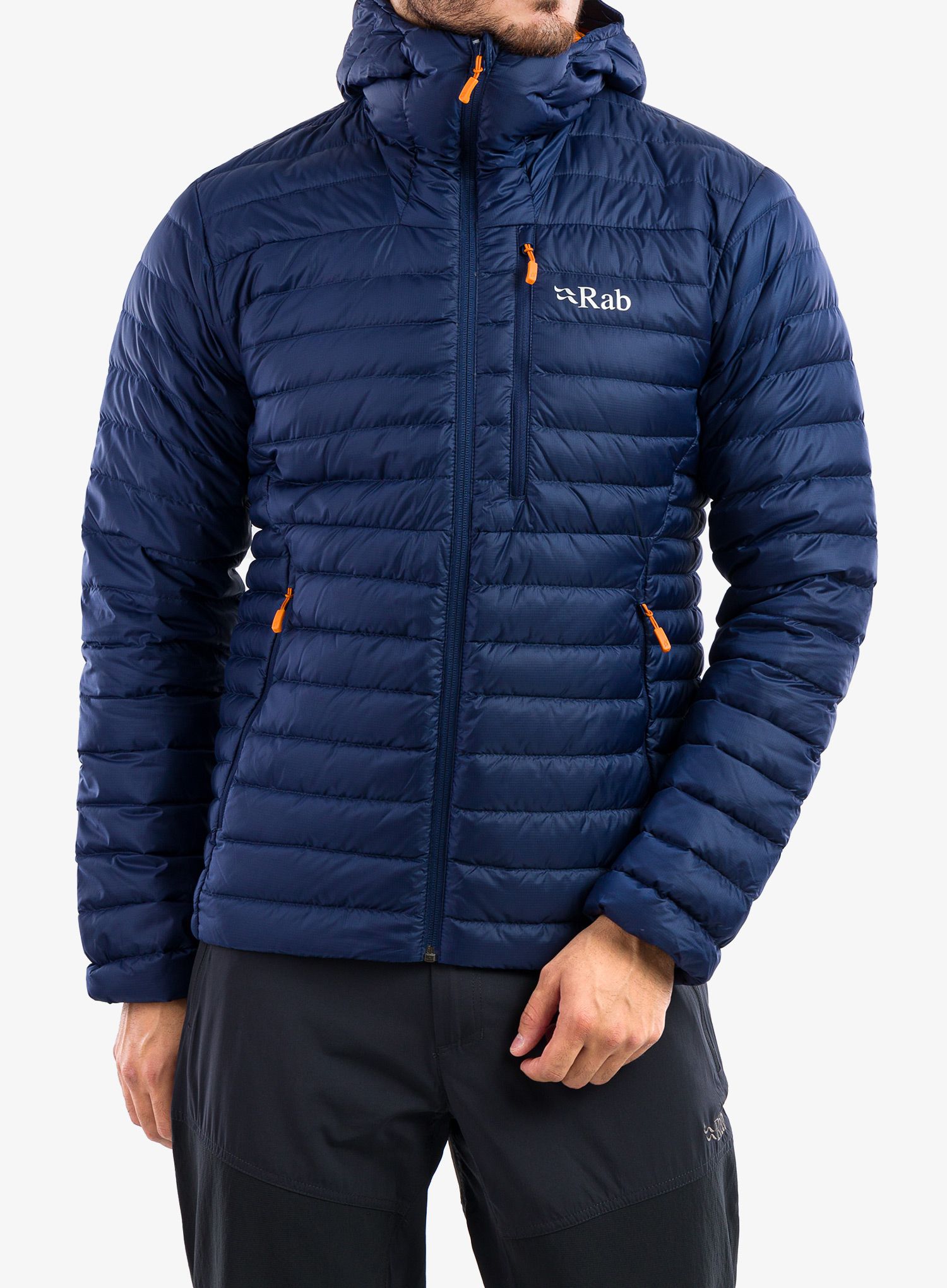 Пуховик Rab Microlight Alpine Jacket - deep ink/marmalade