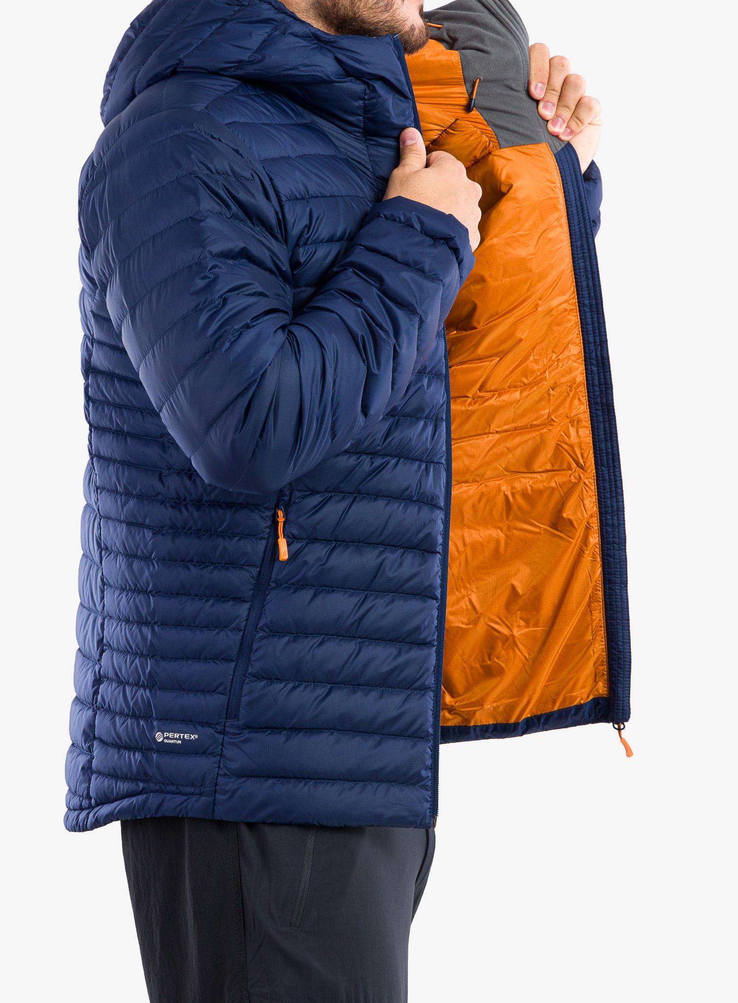 Пуховик Rab Microlight Alpine Jacket - deep ink/marmalade