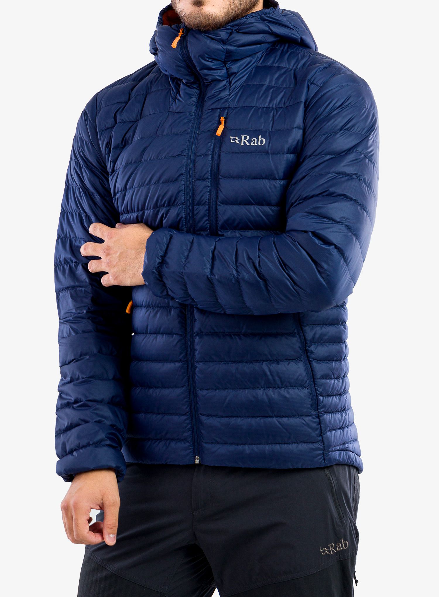Пуховик Rab Microlight Alpine Jacket - deep ink/marmalade