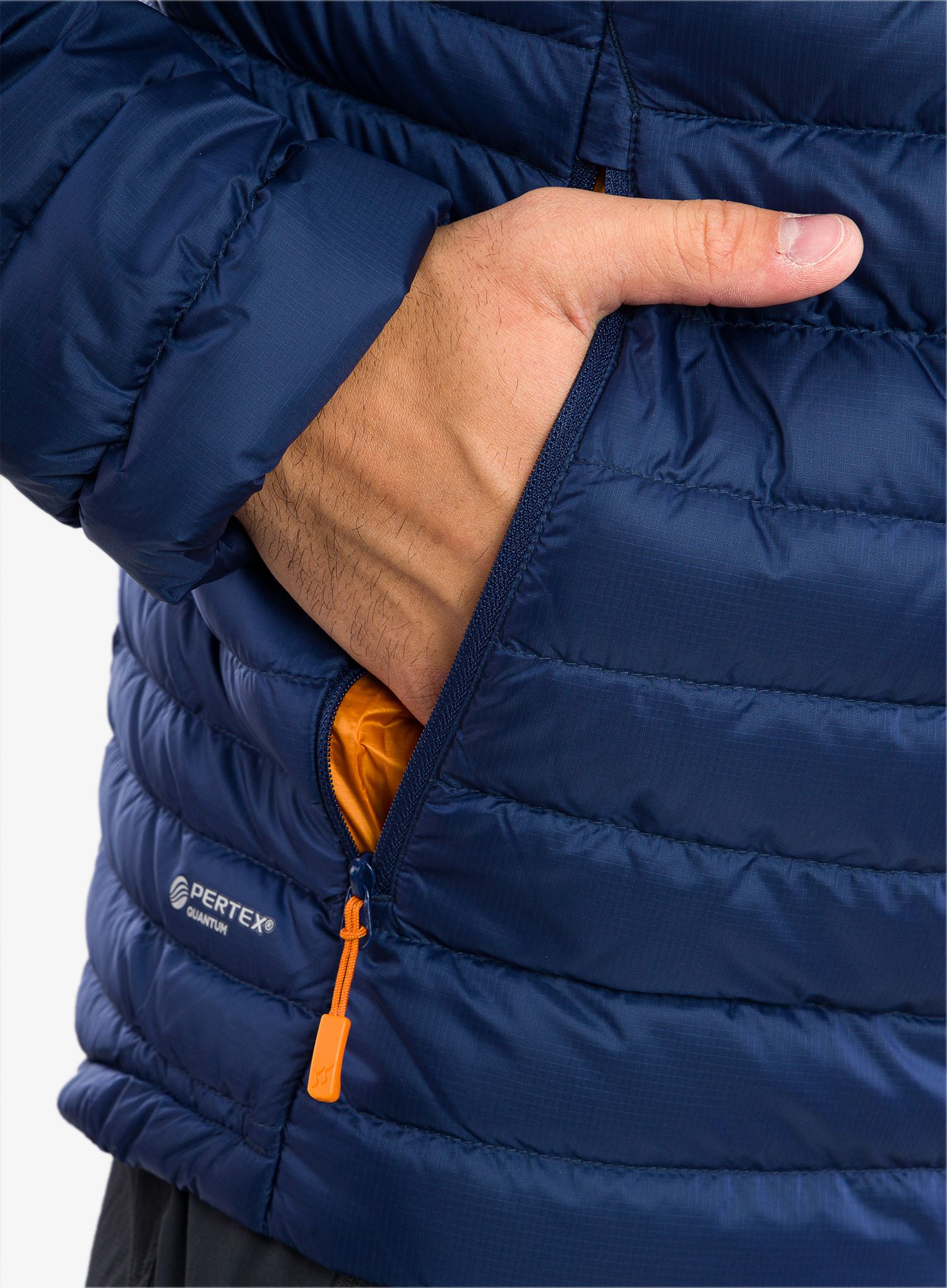Пуховик Rab Microlight Alpine Jacket - deep ink/marmalade