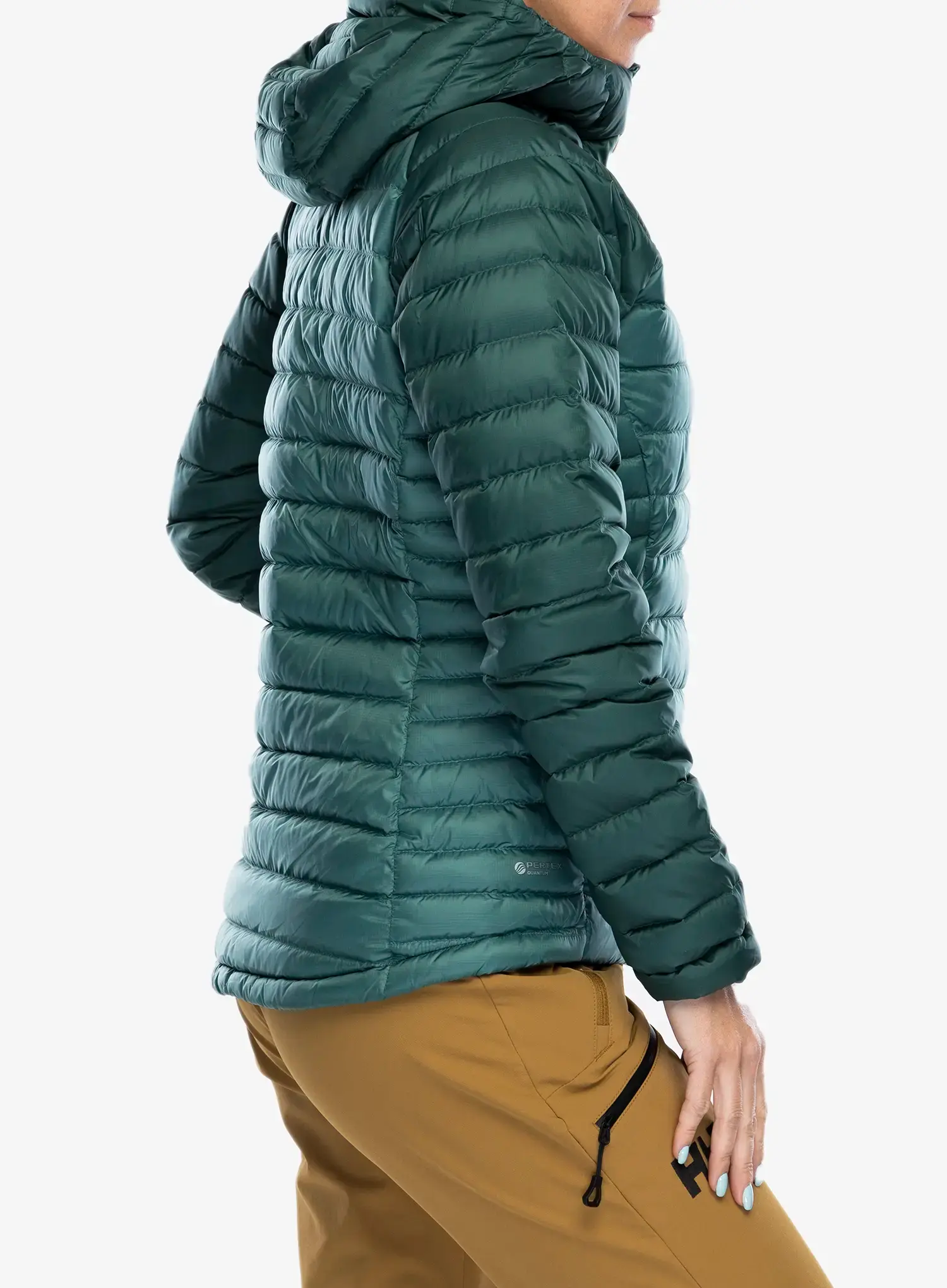 Пуховик жіноча Rab Microlight Alpine Jacket - green slate/eucalyptus