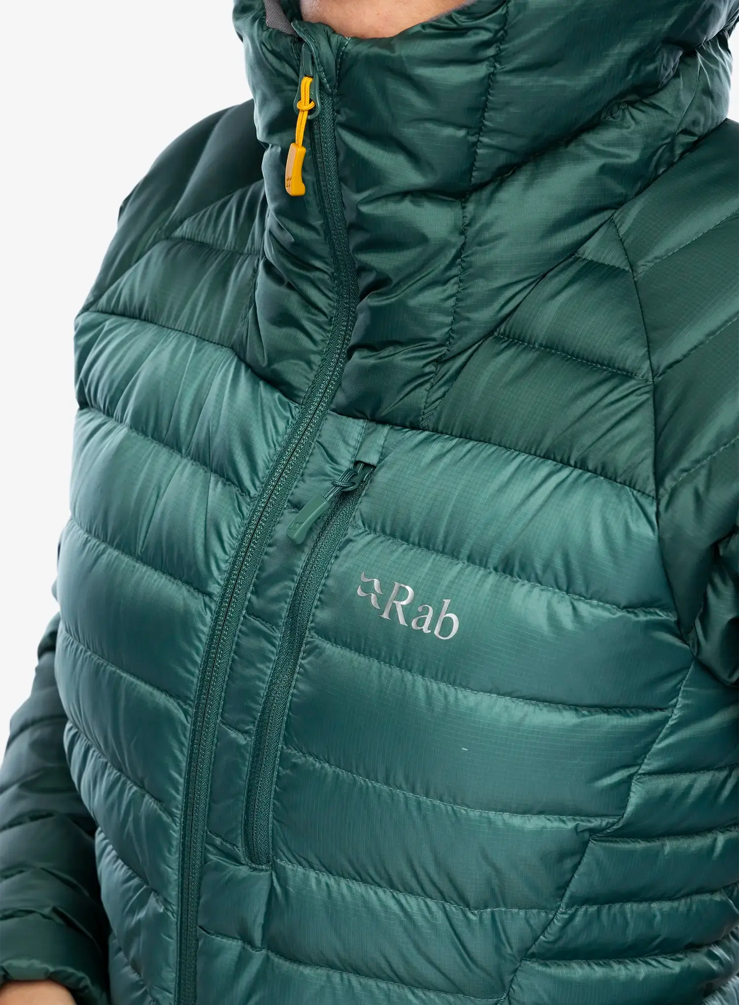 Пуховик жіноча Rab Microlight Alpine Jacket - green slate/eucalyptus
