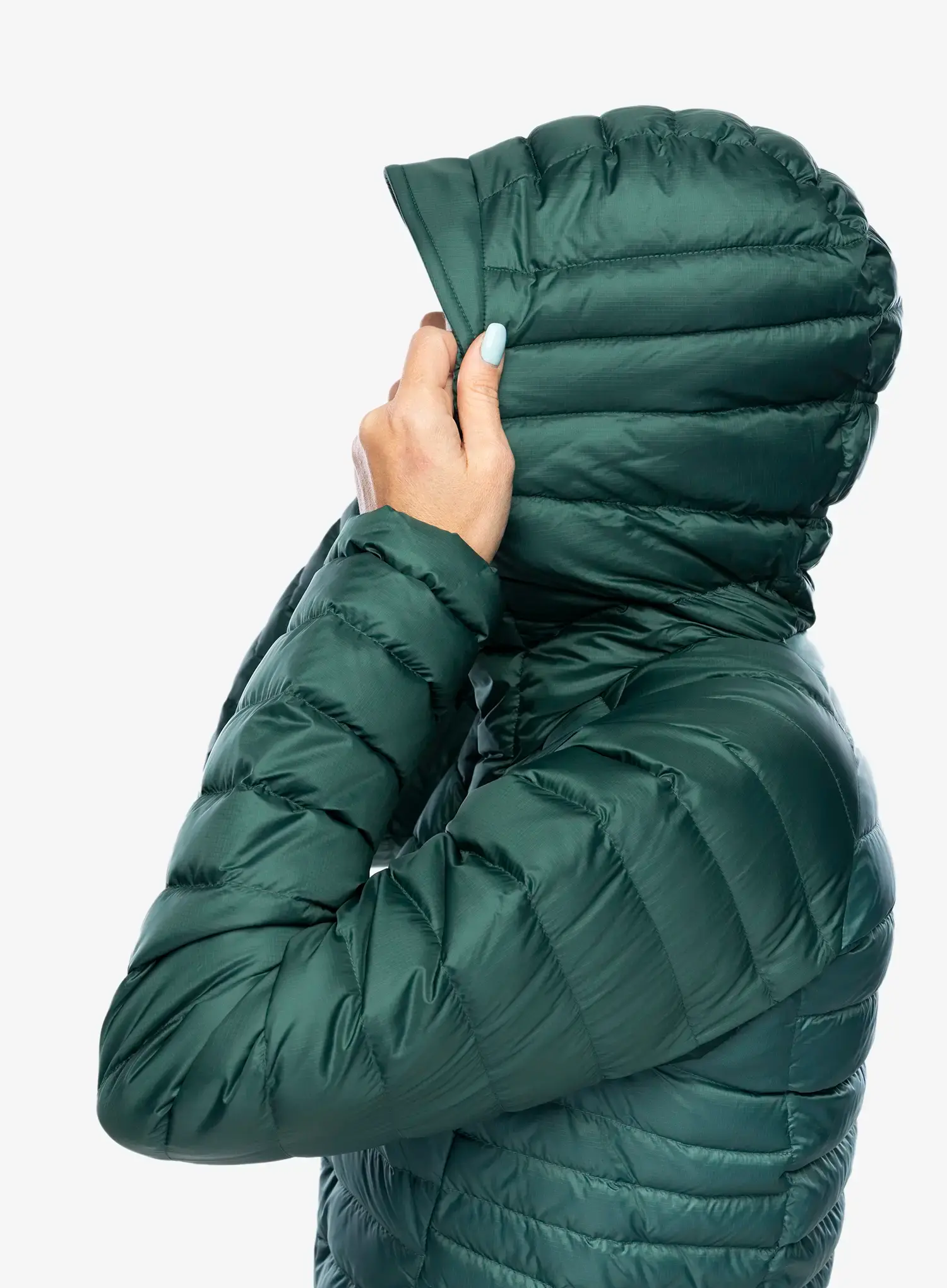 Пуховик жіноча Rab Microlight Alpine Jacket - green slate/eucalyptus