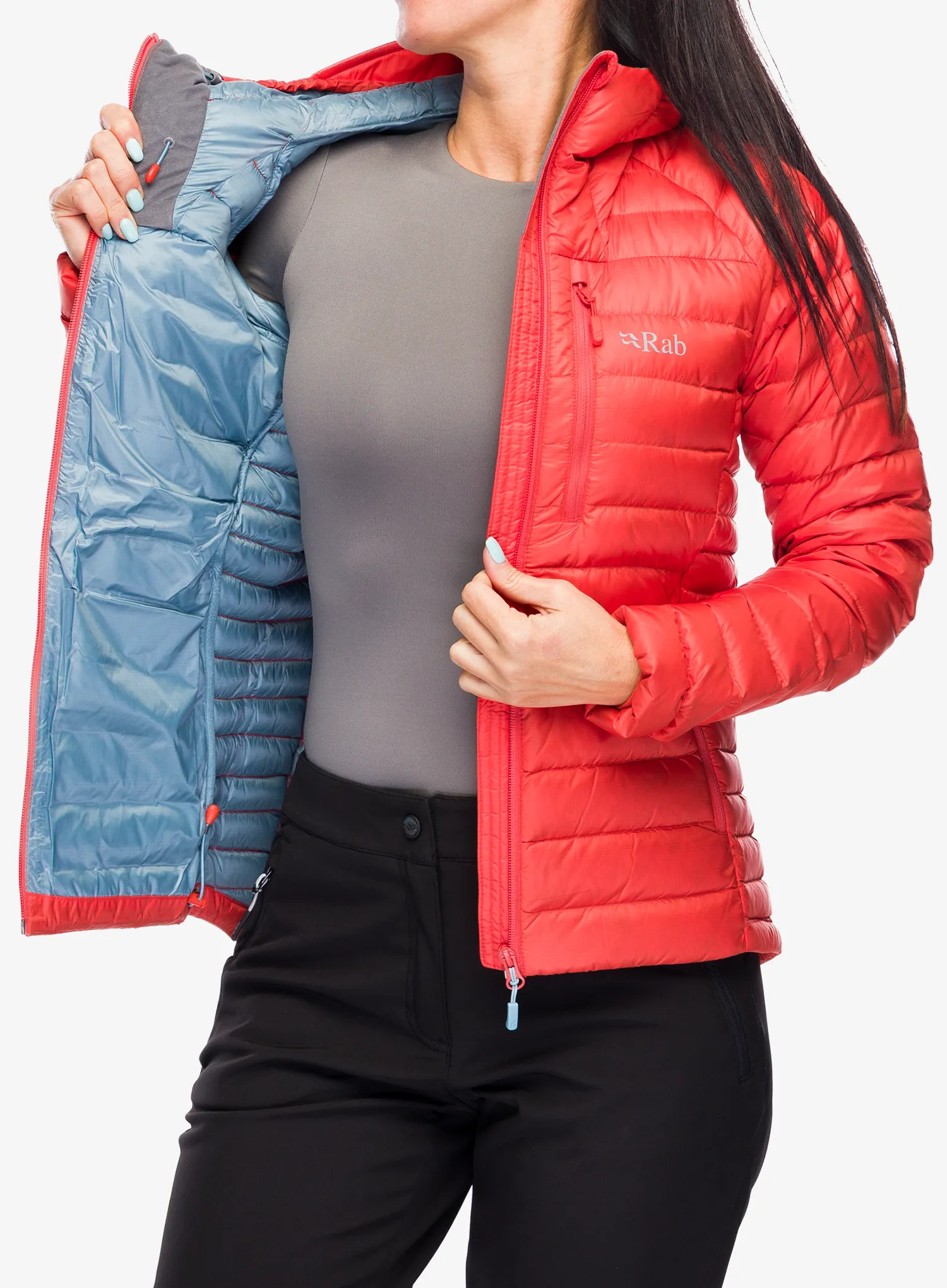 Пуховик жіноча Rab Microlight Alpine Jacket - red grapefruit