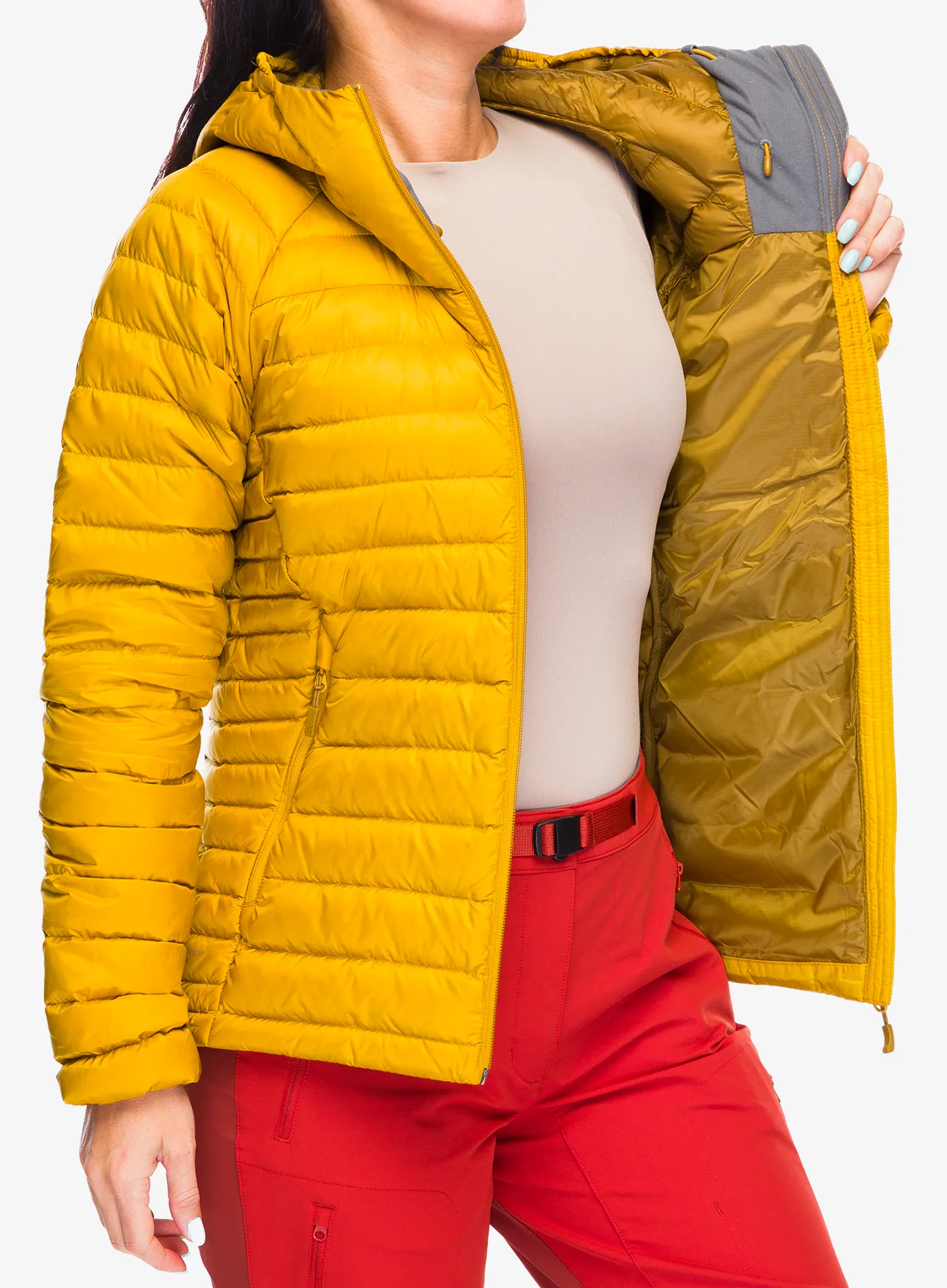 Пуховик жіноча Rab Microlight Alpine Jacket - sahara