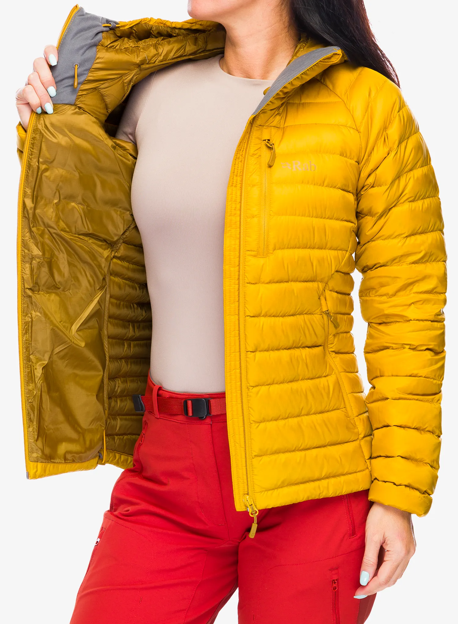 Пуховик жіноча Rab Microlight Alpine Jacket - sahara