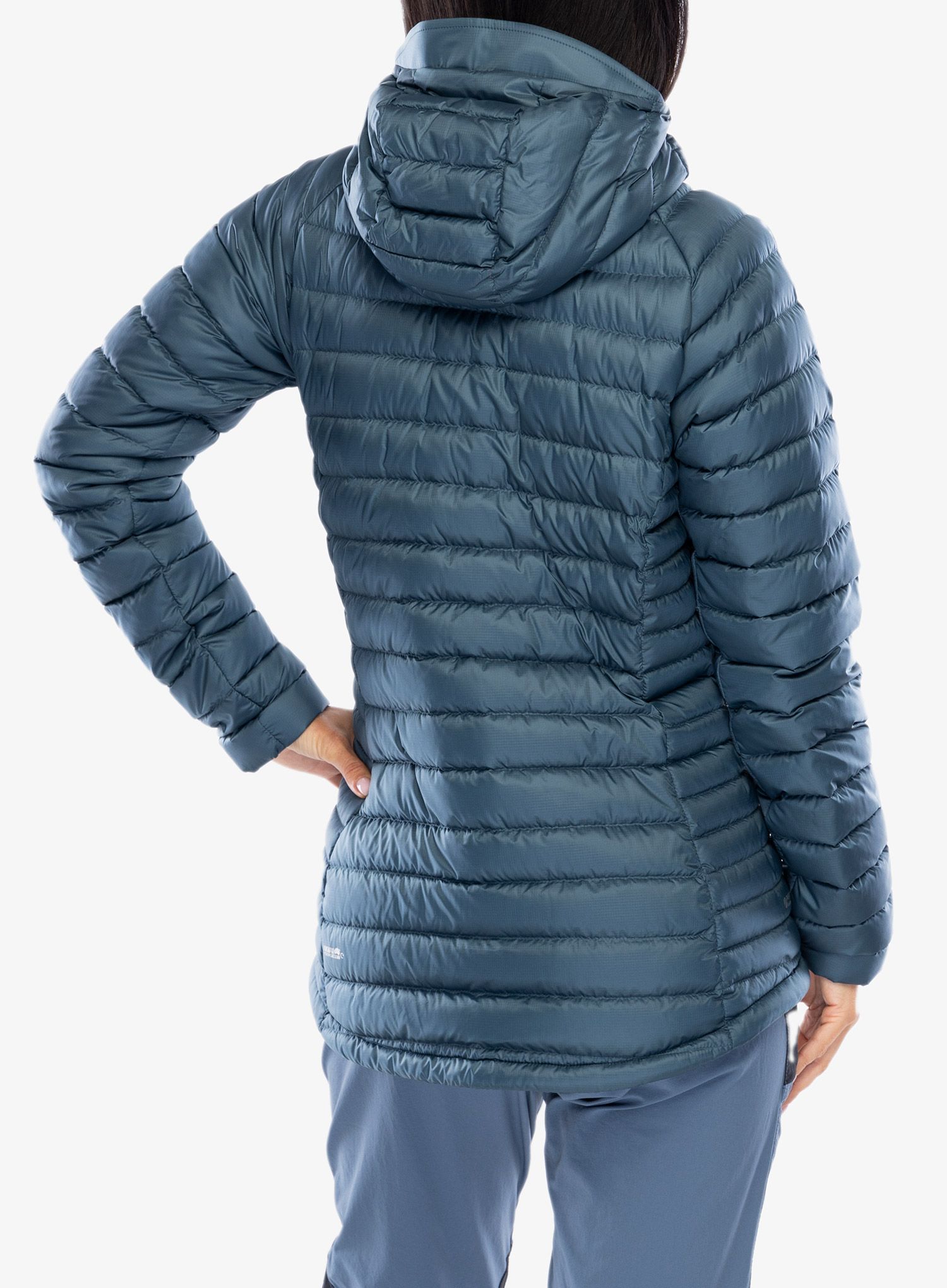 Пуховик жіноча Rab Microlight Alpine Long Jacket - orion blue