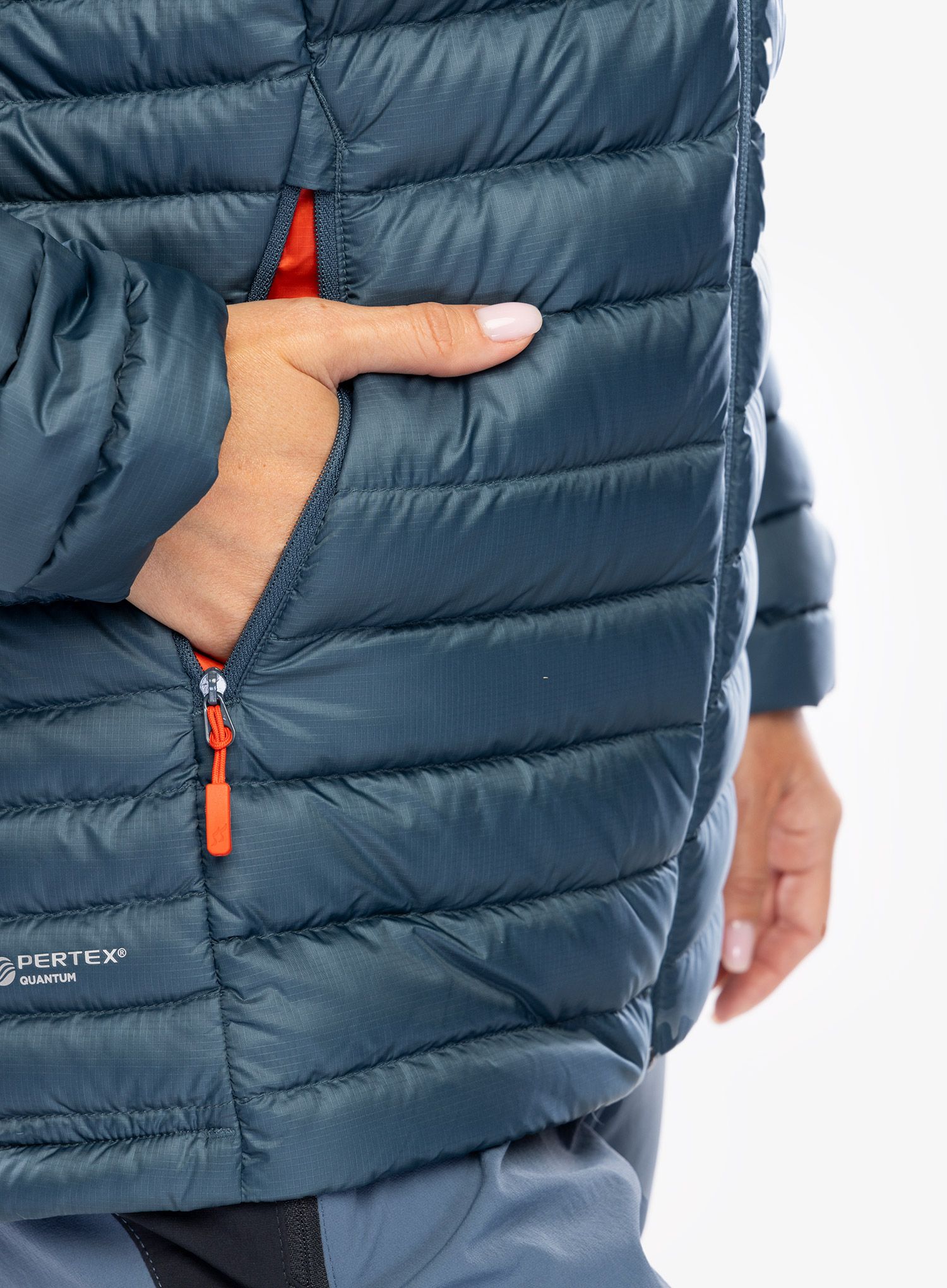 Пуховик жіноча Rab Microlight Alpine Long Jacket - orion blue