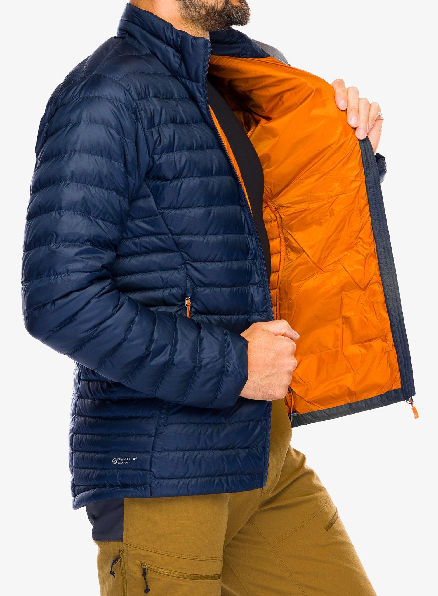 Пуховик Rab Microlight Jacket - deep ink/marmalade