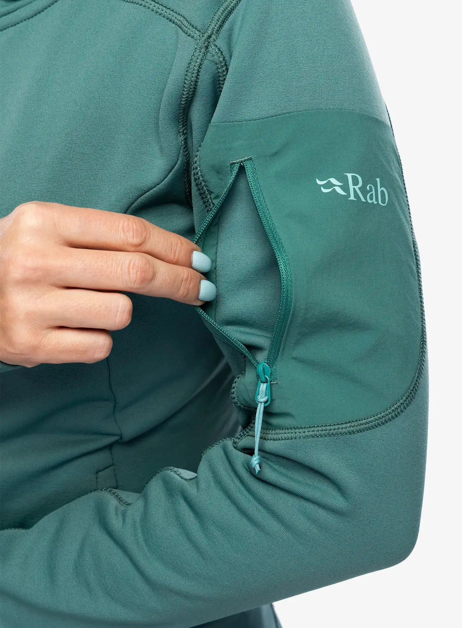 Кофта флісова жіноча Rab Modulus Hoody - eucalyptus