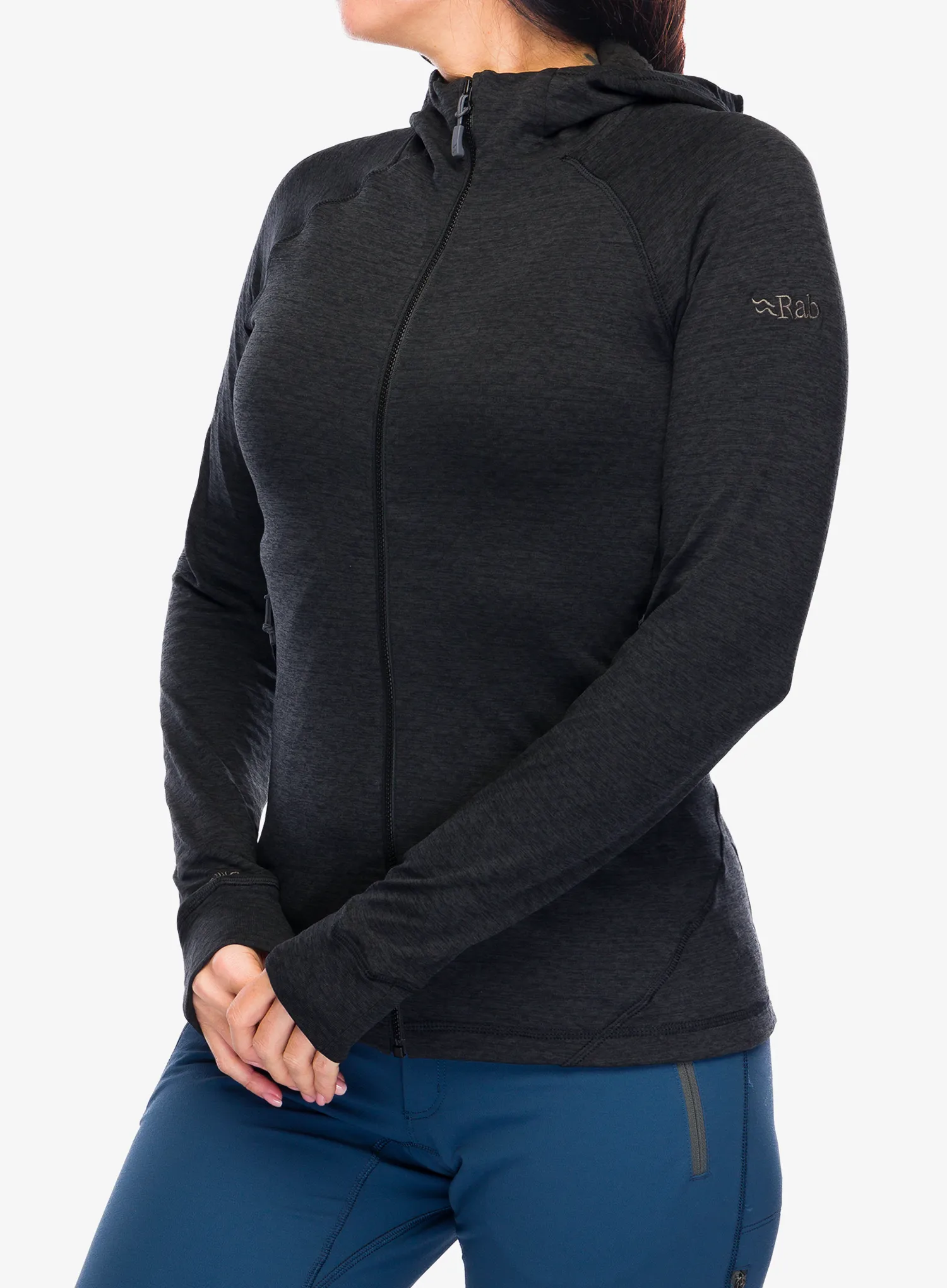 Кофта з каптуром жіноча Rab Nexus Hoody - black