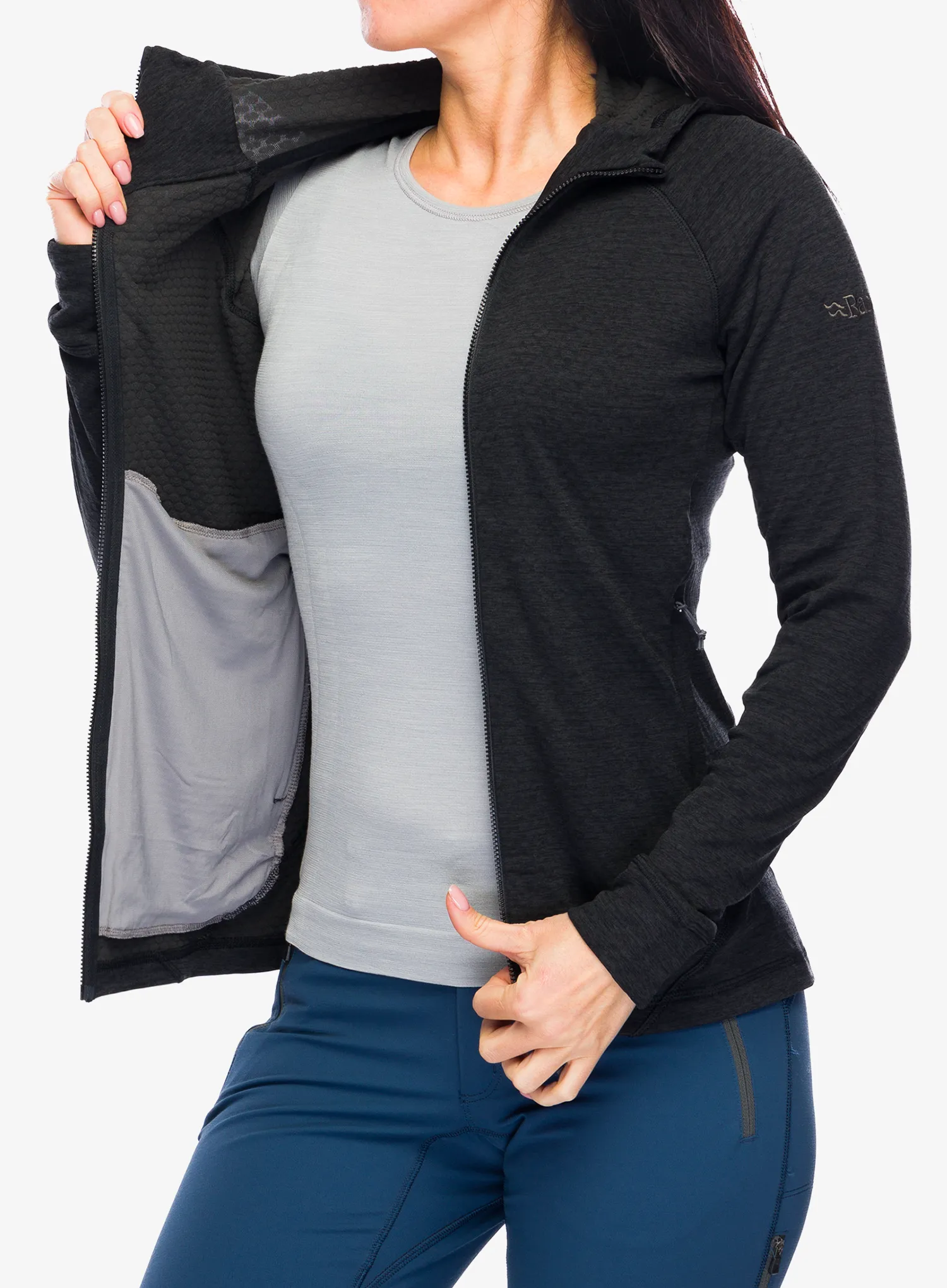 Кофта з каптуром жіноча Rab Nexus Hoody - black