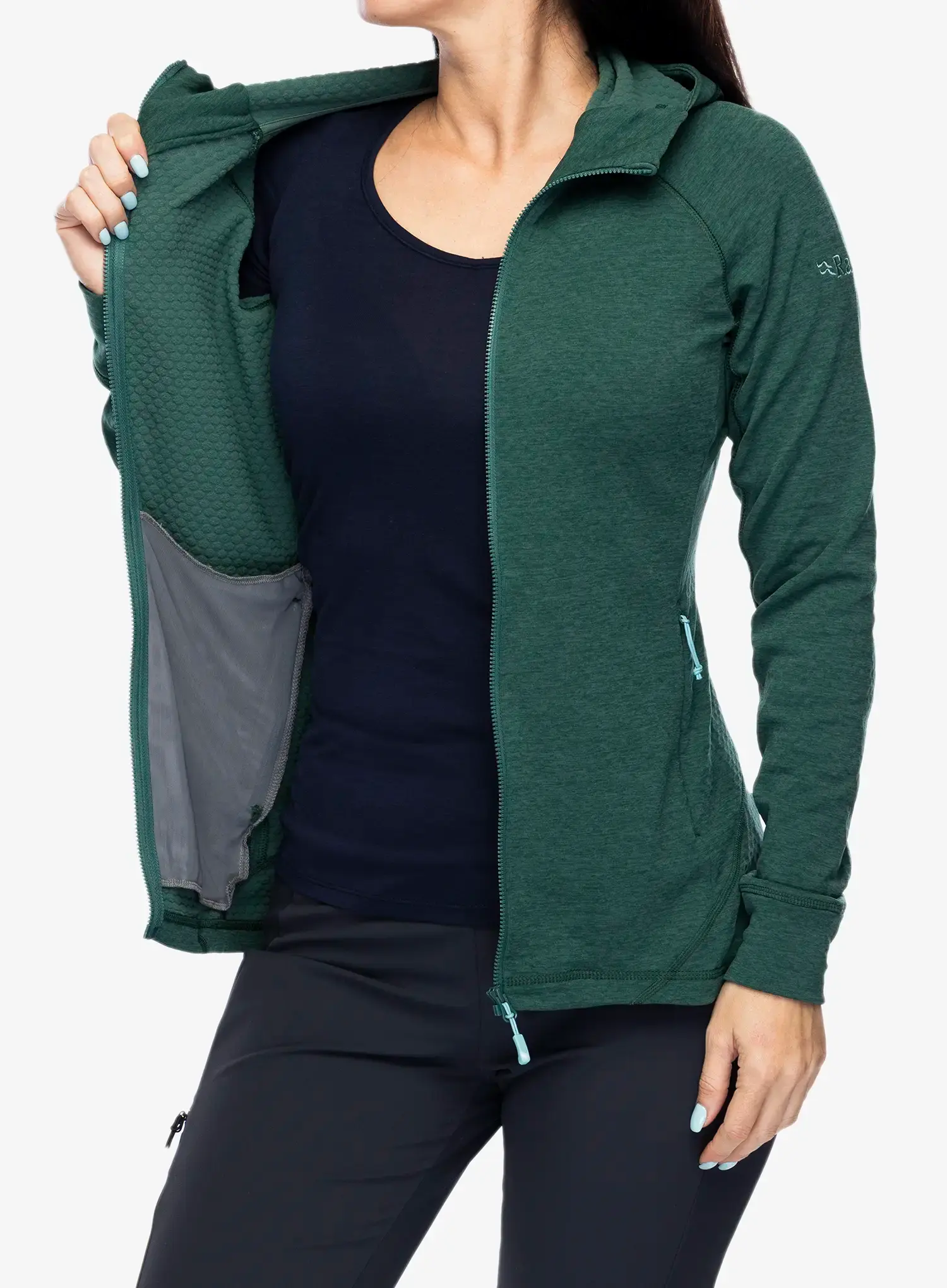 Кофта з каптуром жіноча Rab Nexus Hoody - green slate