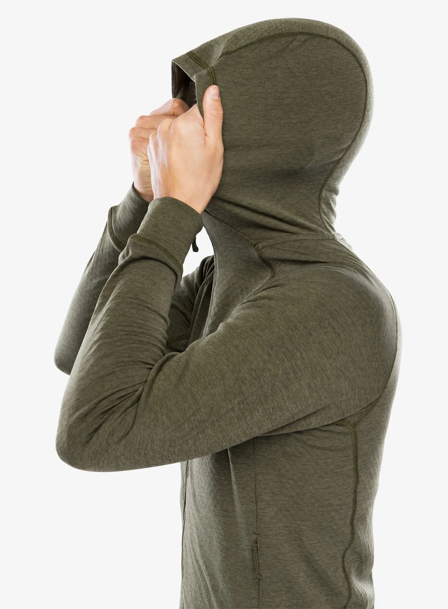 Кофта з каптуром Rab Nexus Hoody - olive/olive