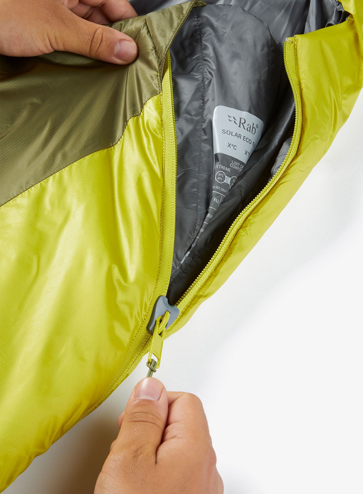 Спальний мішок синтетичний Rab Solar Eco 0 (185 cm) - chlorite green