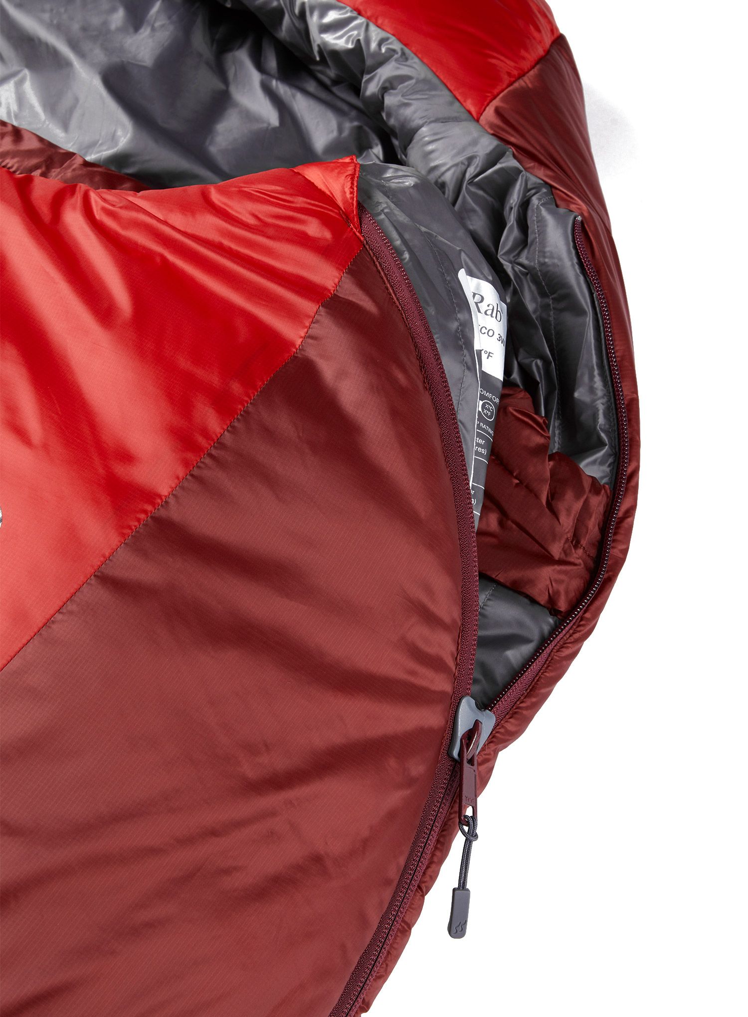 Спальний мішок жіночий Rab Solar Eco 3 (170 cm) - ascent red