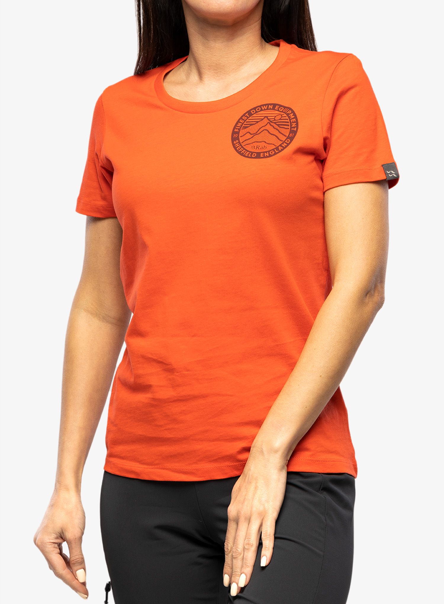 Футболка жіноча Rab Stance 3 Peaks Tee - red grapefruit