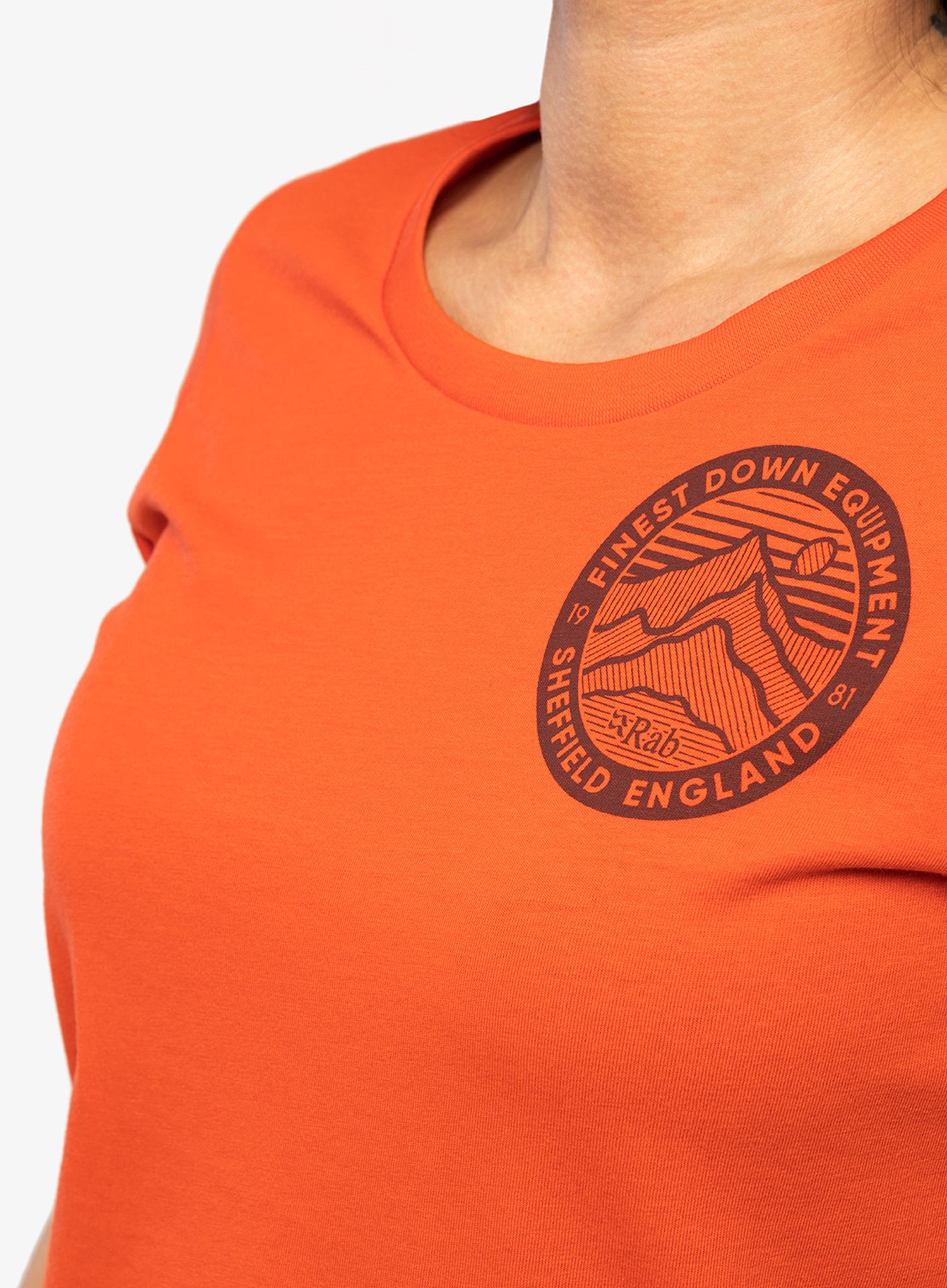 Футболка жіноча Rab Stance 3 Peaks Tee - red grapefruit