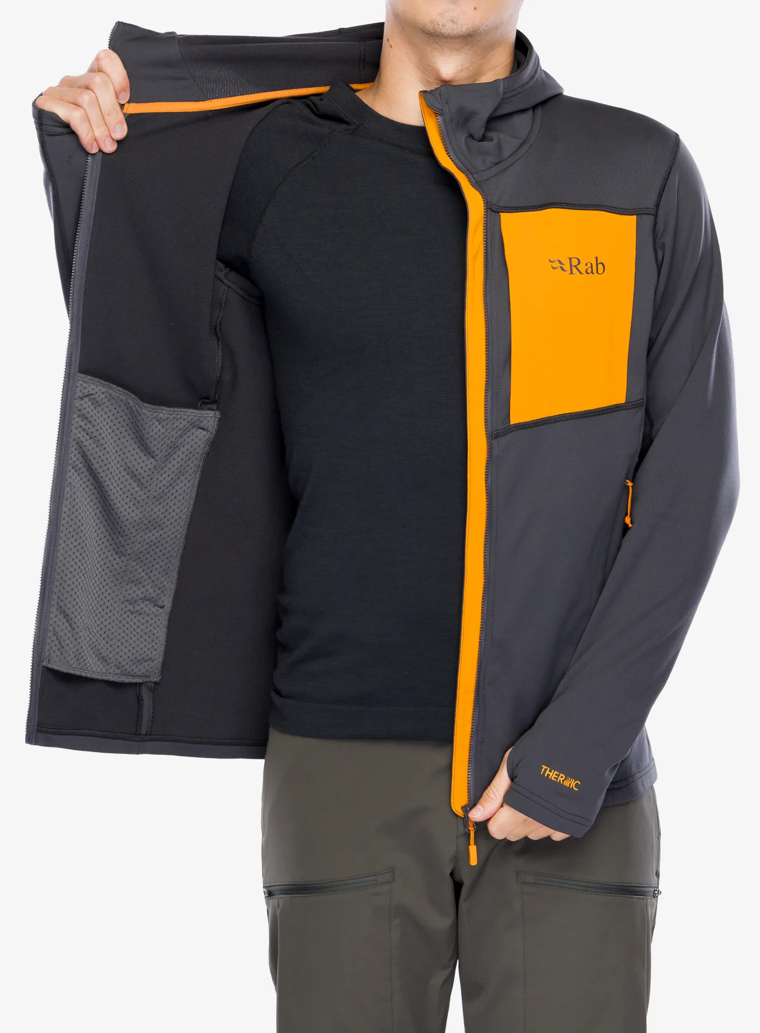 Кофта з каптуром Rab Superflux Hoody - graphene