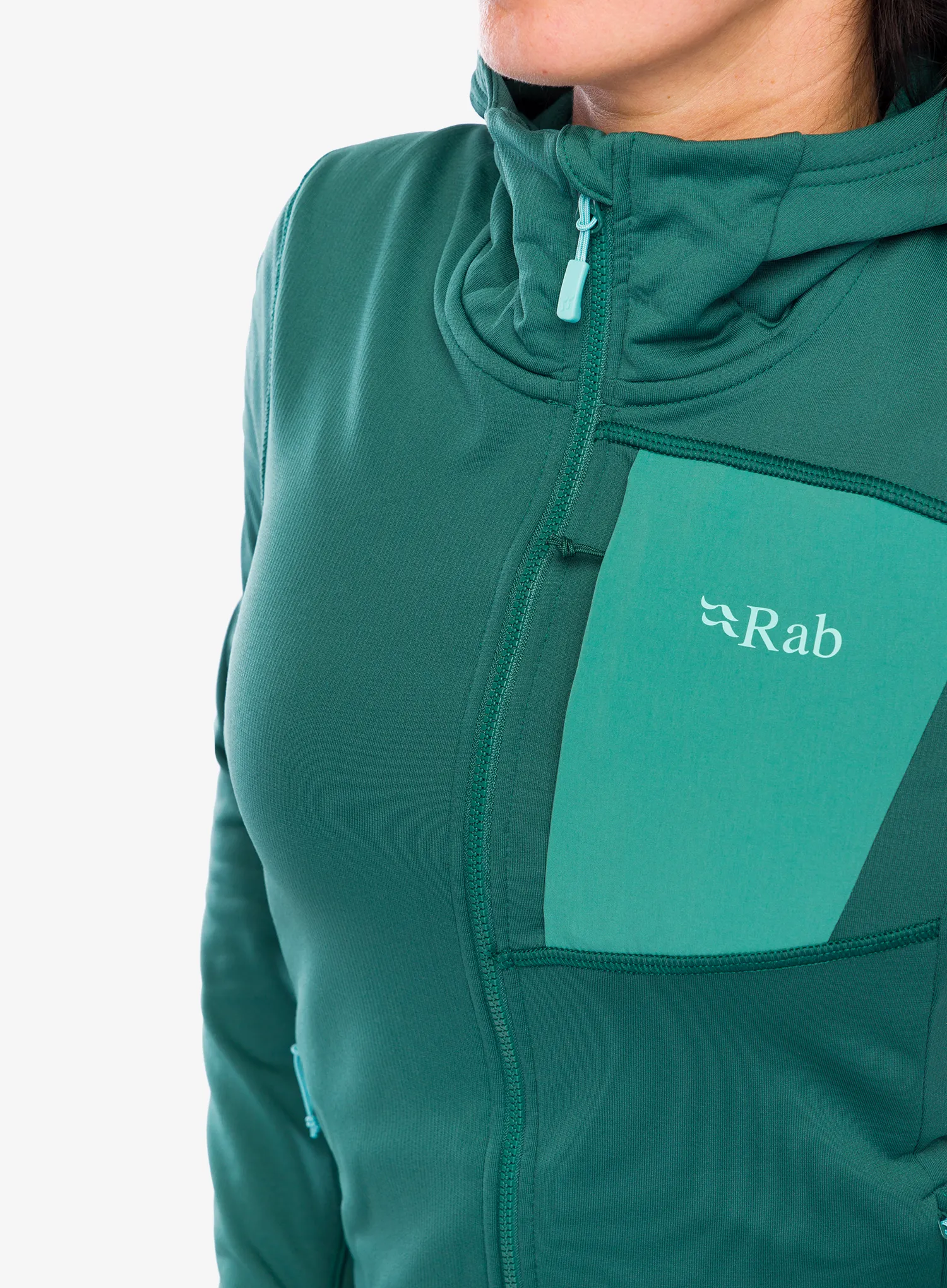 Кофта з каптуром жіноча Rab Superflux Hoody - green slate