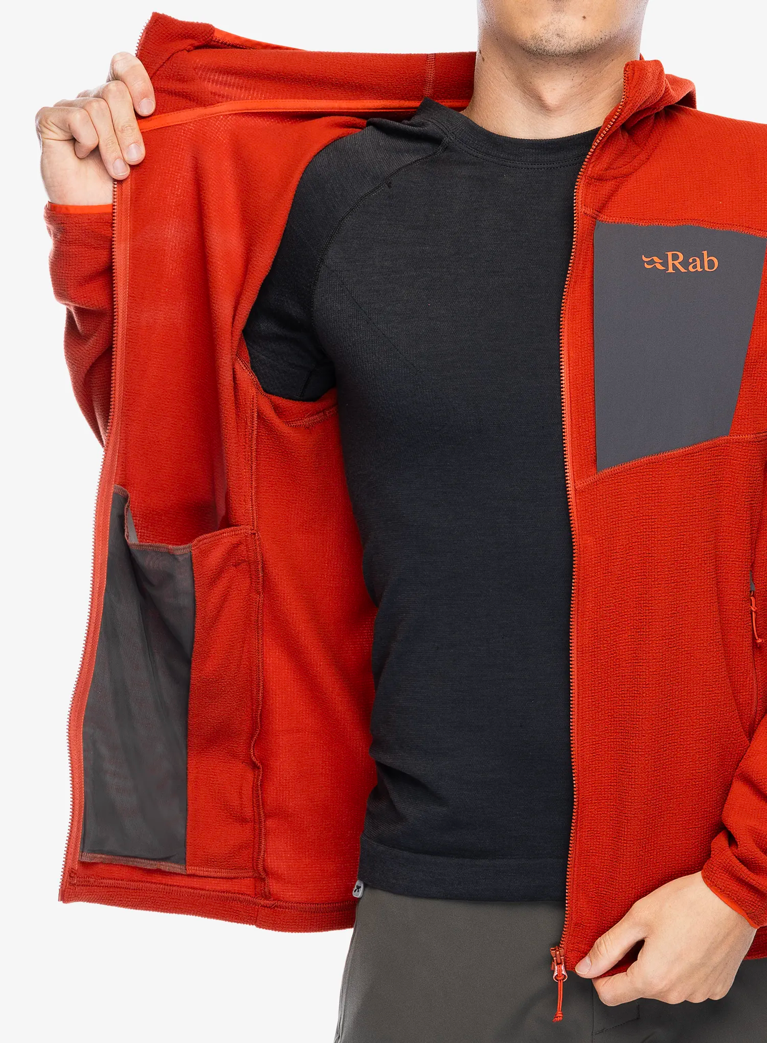 Кофта з каптуром Rab Tecton Hoody - red clay