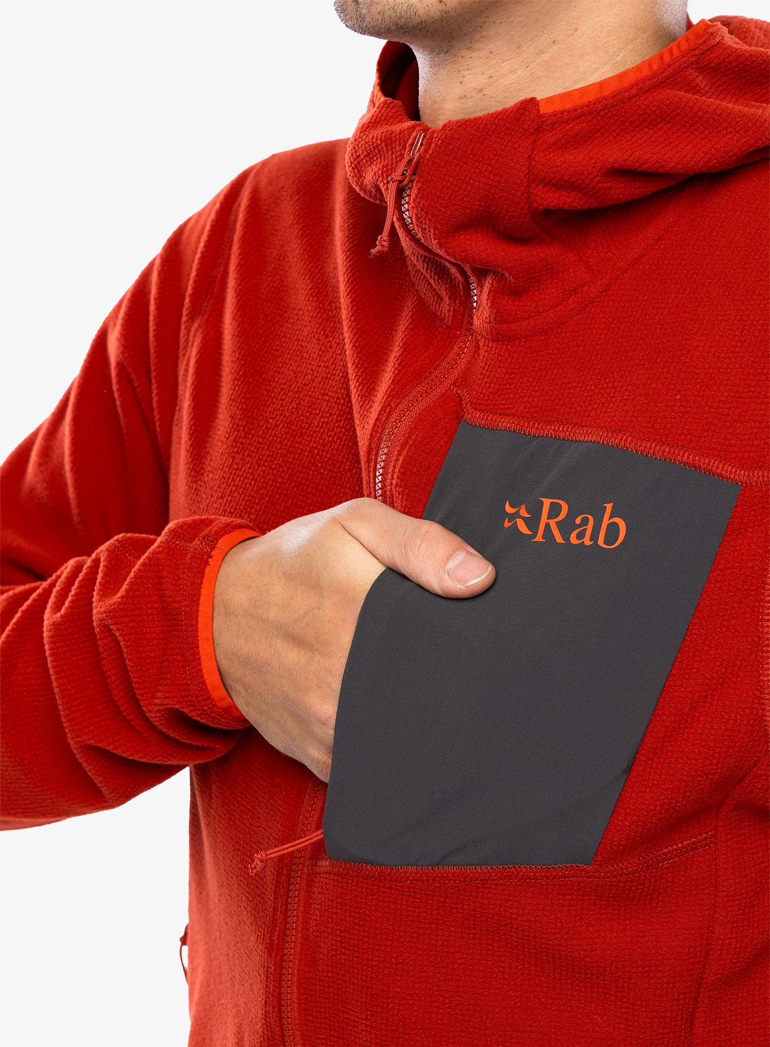 Кофта з каптуром Rab Tecton Hoody - red clay