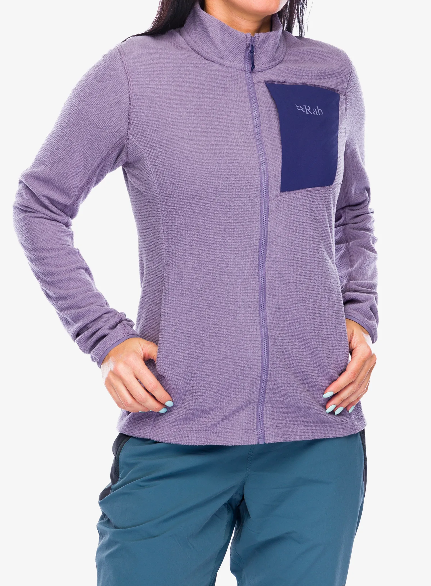 Кофта на замку жіноча Rab Tecton Jacket - purple sage