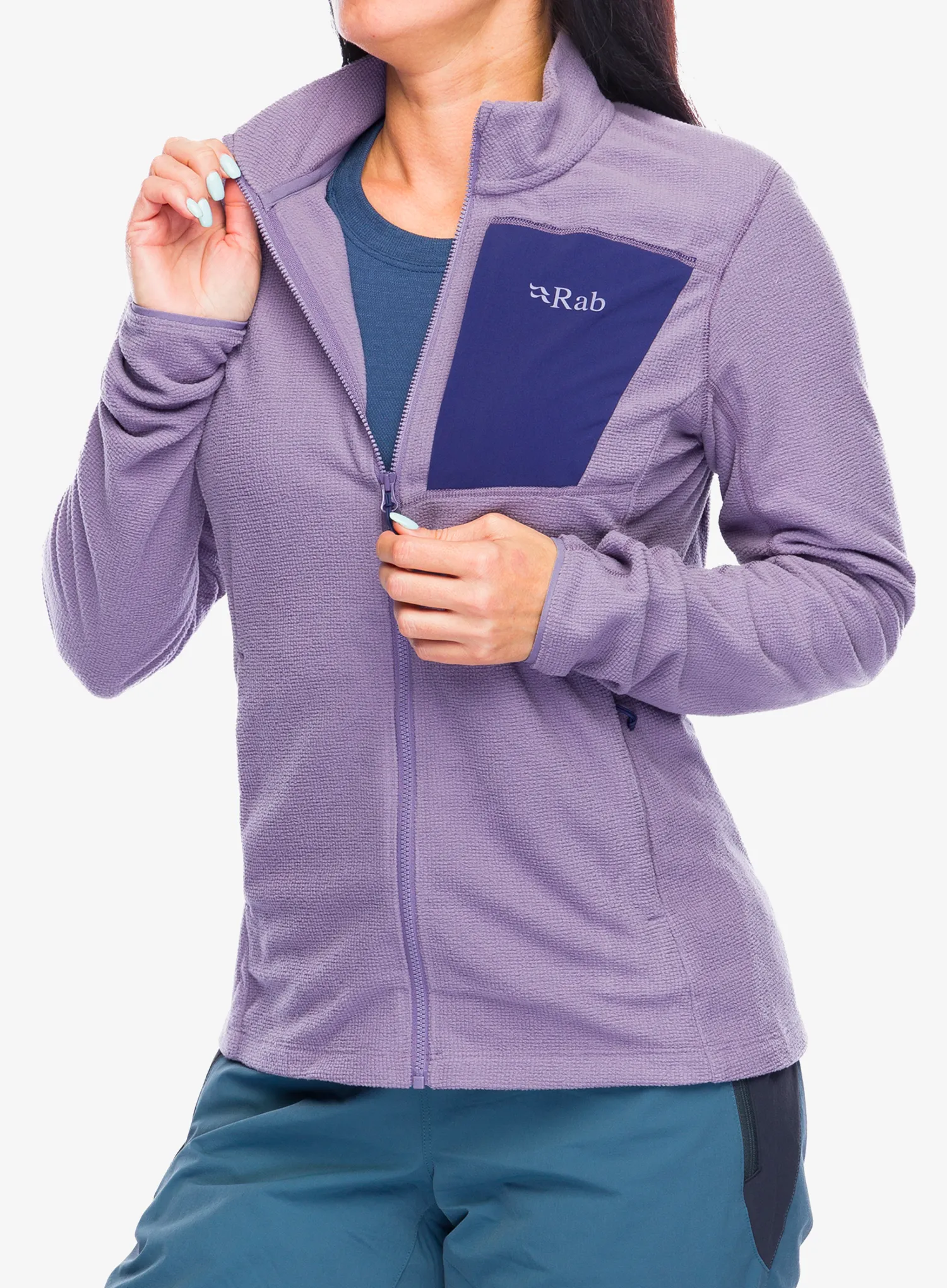 Кофта на замку жіноча Rab Tecton Jacket - purple sage